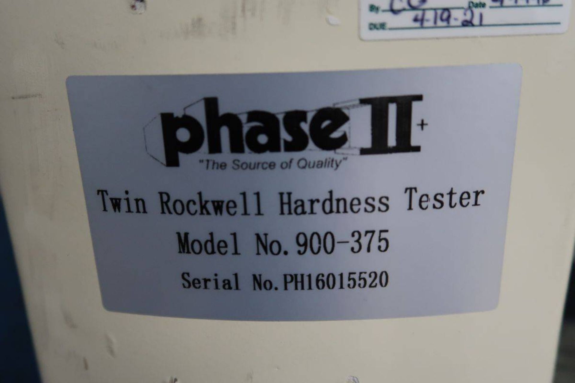 Phase II 900-375 Twin Rockwell Hardness Tester - Image 5 of 6