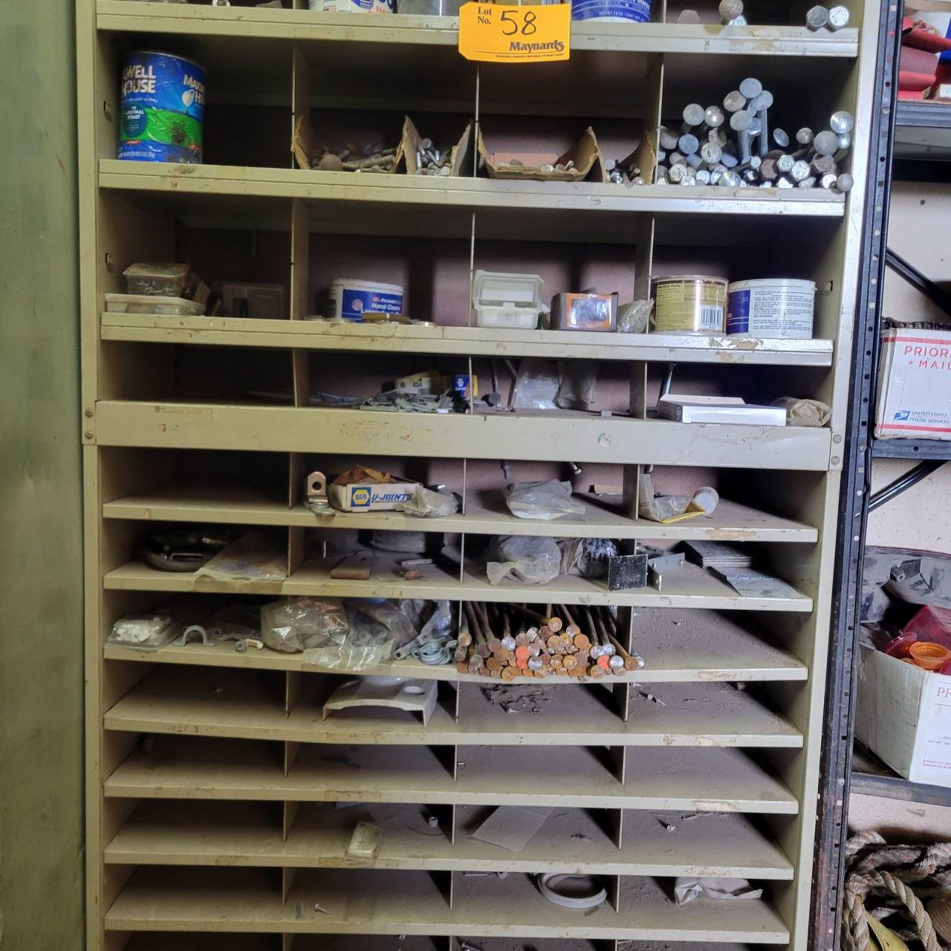 Lot of hardware, fasteners, nails and fittings on shelf - Image 3 of 3