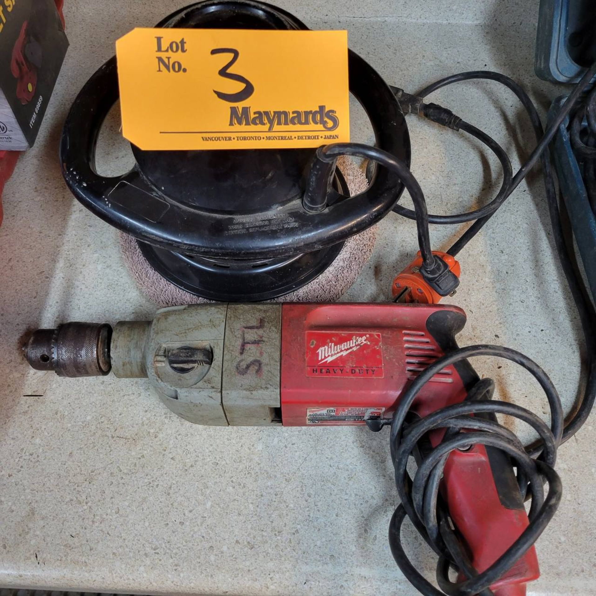 Milwaukee 5378-20 3/8 HD hammer drill and 8" norbital buffer