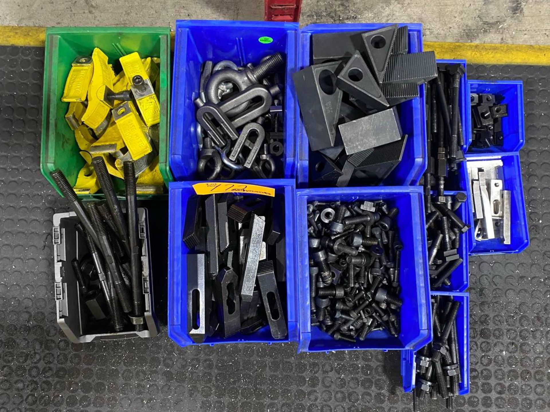 (1) Lot Of (9) Bins Of Assorted fixturing Step Blocks, Stud threads and Clamps - Image 2 of 2