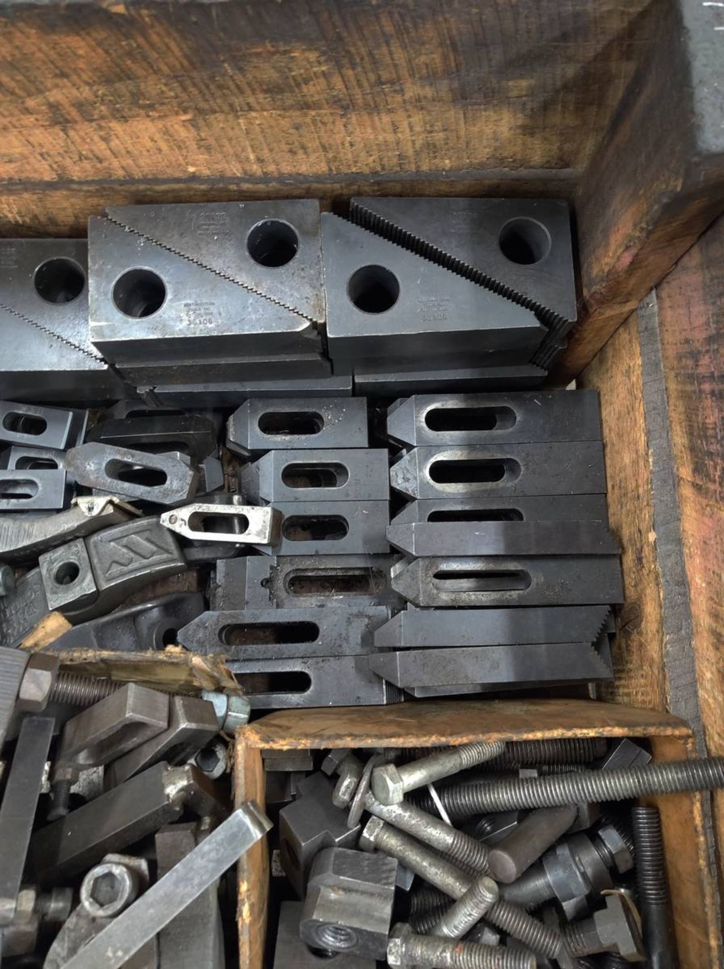 Crate with Assorted Hold Down Tooling, - Image 4 of 5