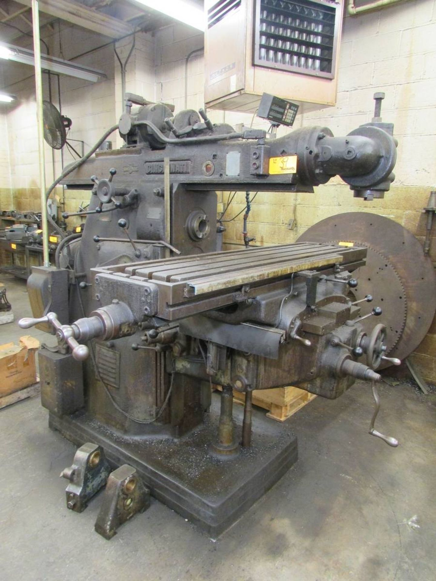 Cincinnati No. 3 Horizontal/Vertical Dial Type Milling Machine