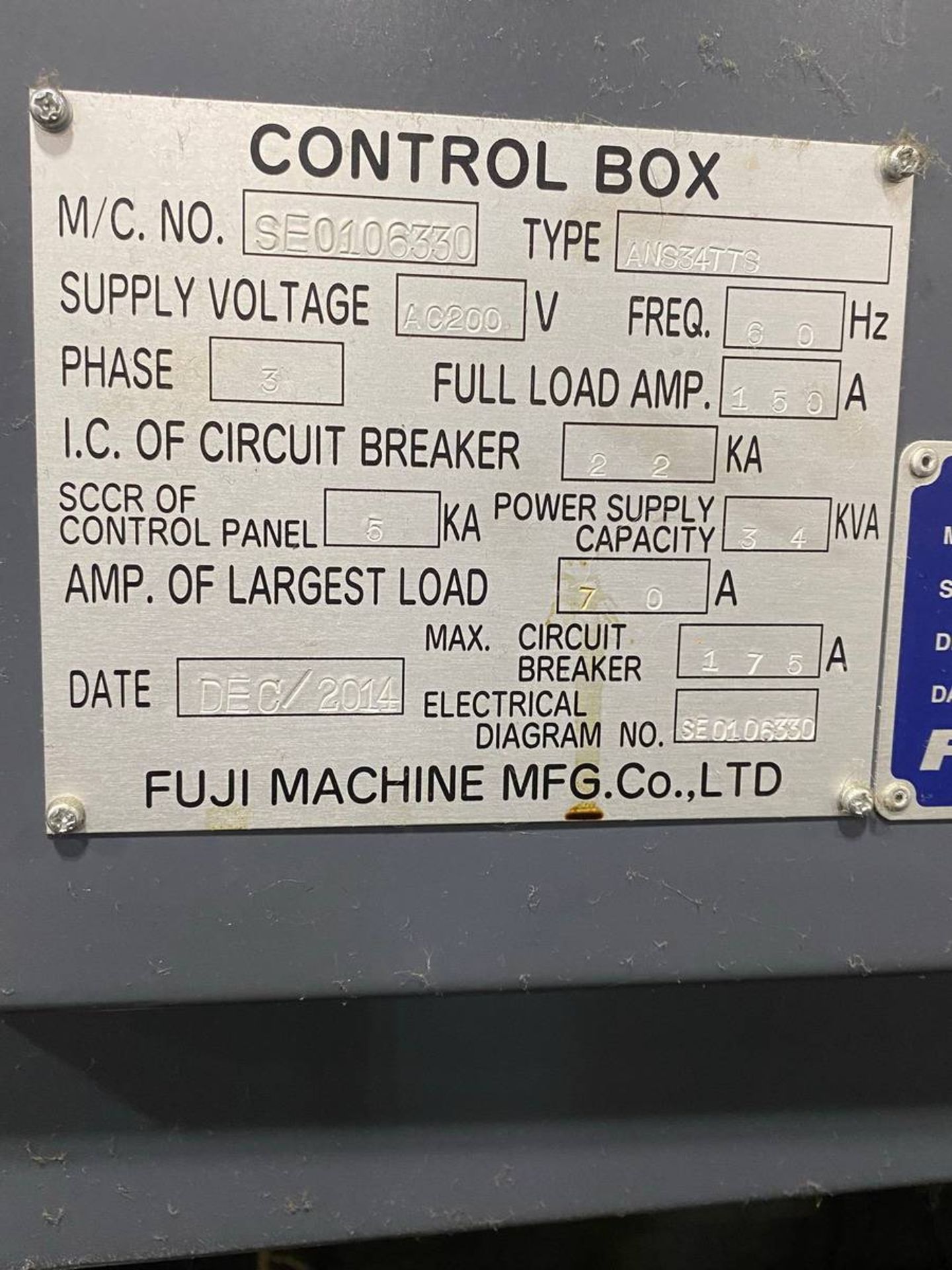 2014 FUJI ANS3400 CNC LATHE - Image 20 of 20