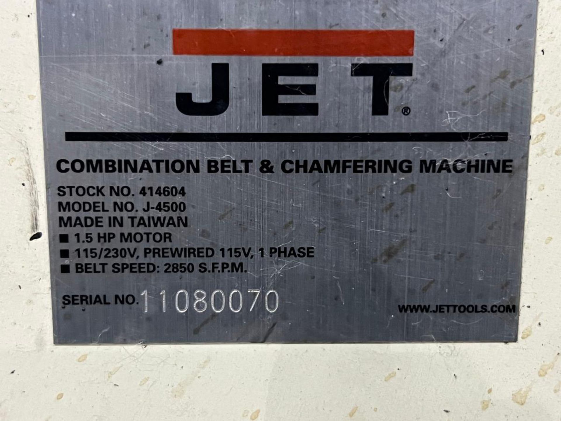 Jet J-4500 Combination Belt/Chamfering Machine - Image 7 of 7