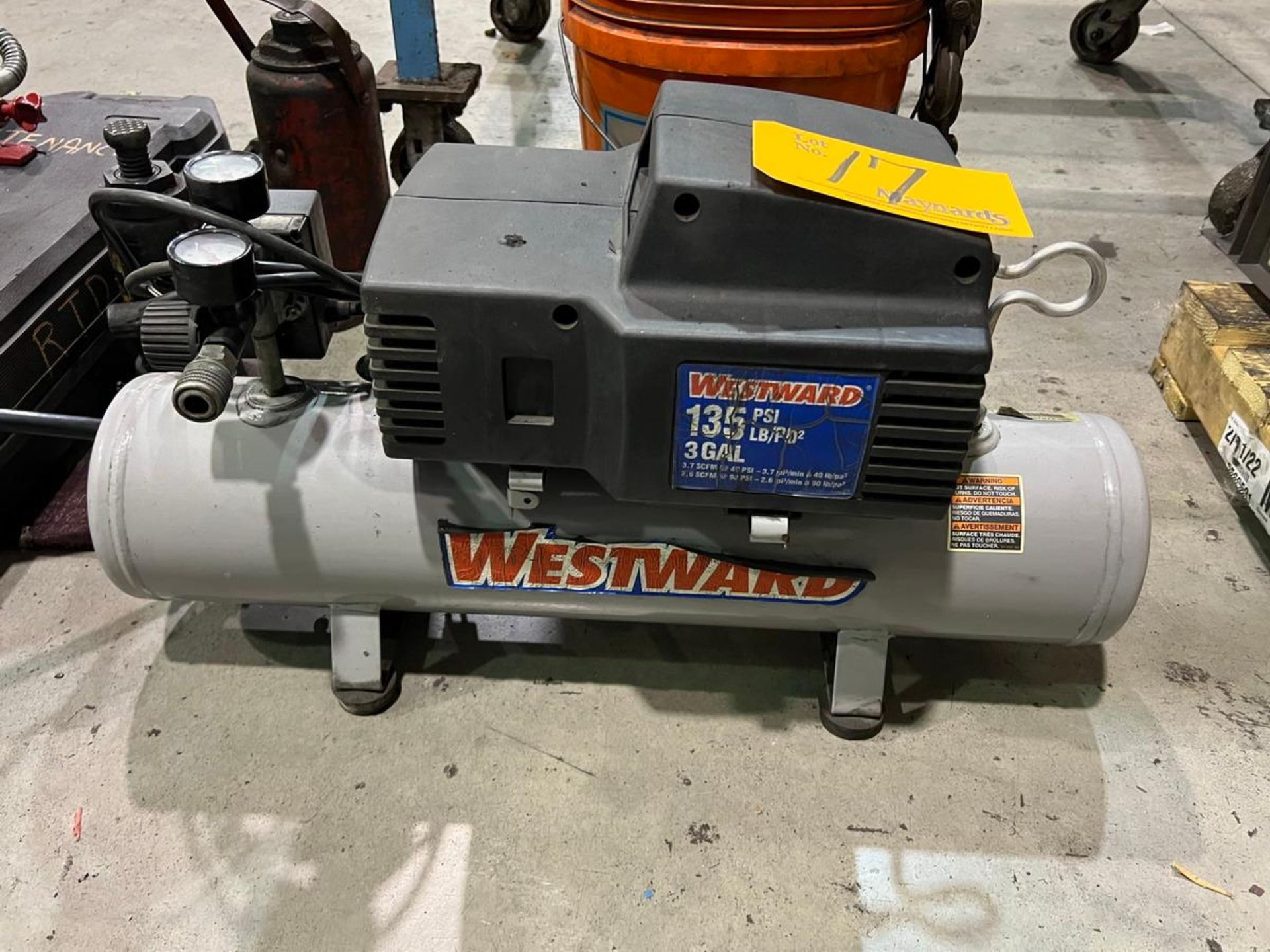 Westward Portable air compressor