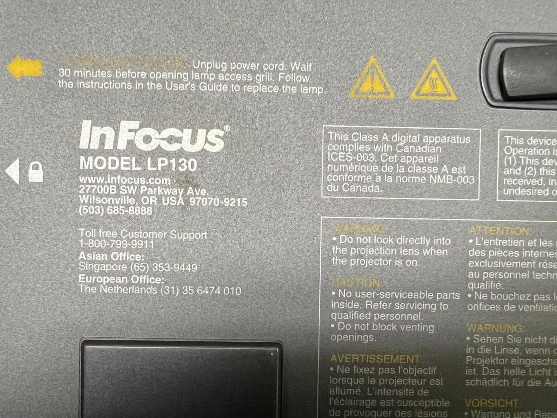 InFocus LP130 Media Projector - Image 4 of 4