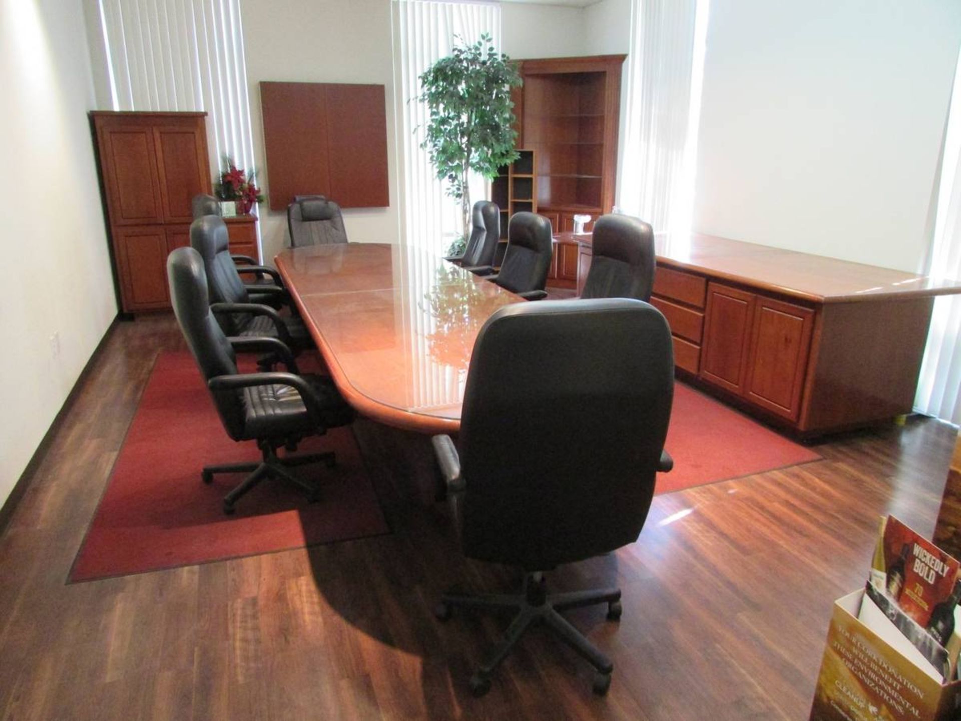 14'x4' Wood Conference Room Table