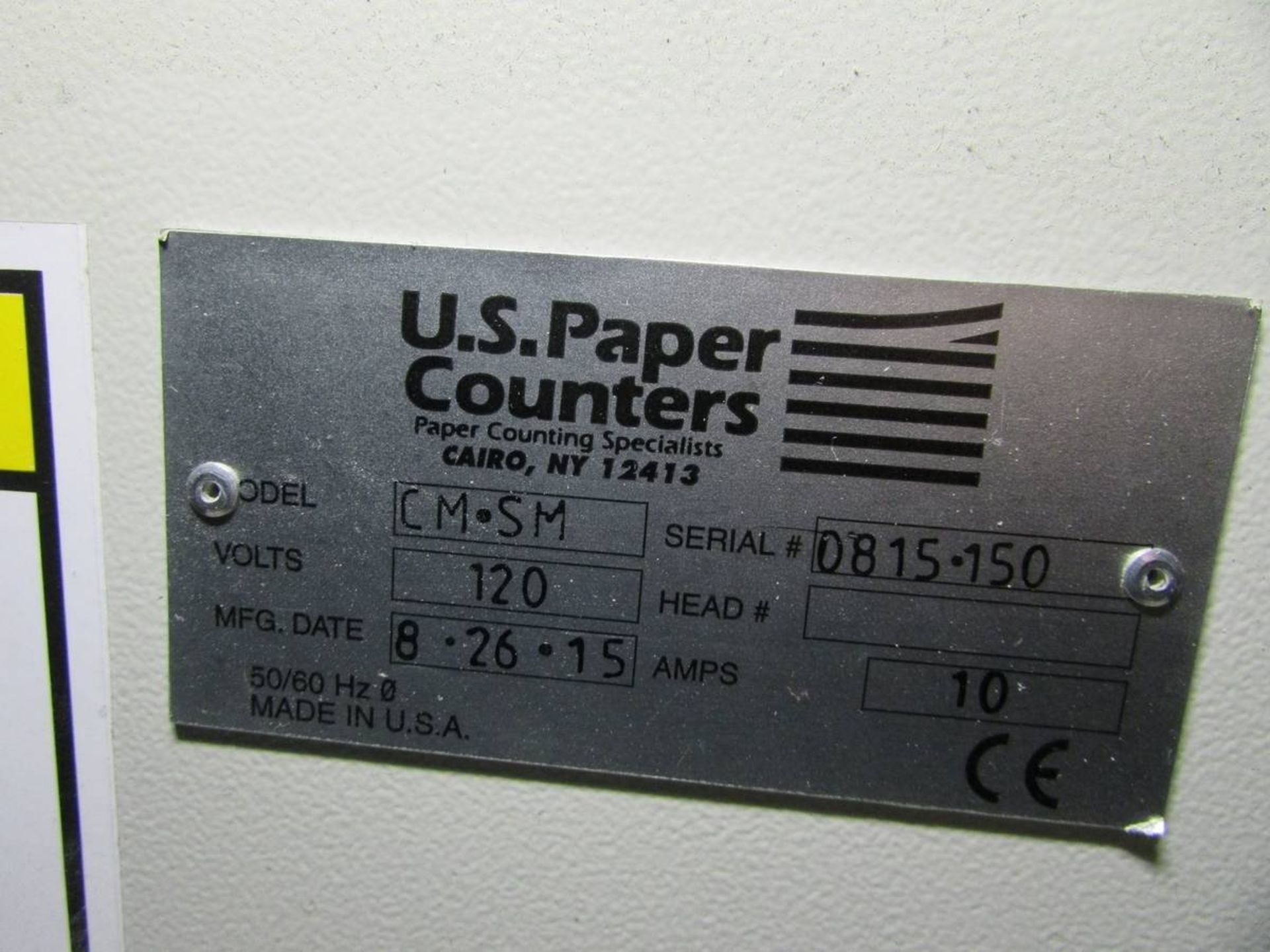 2015 U.S. Paper Counters CM-SM Sheet Counter - Image 11 of 11