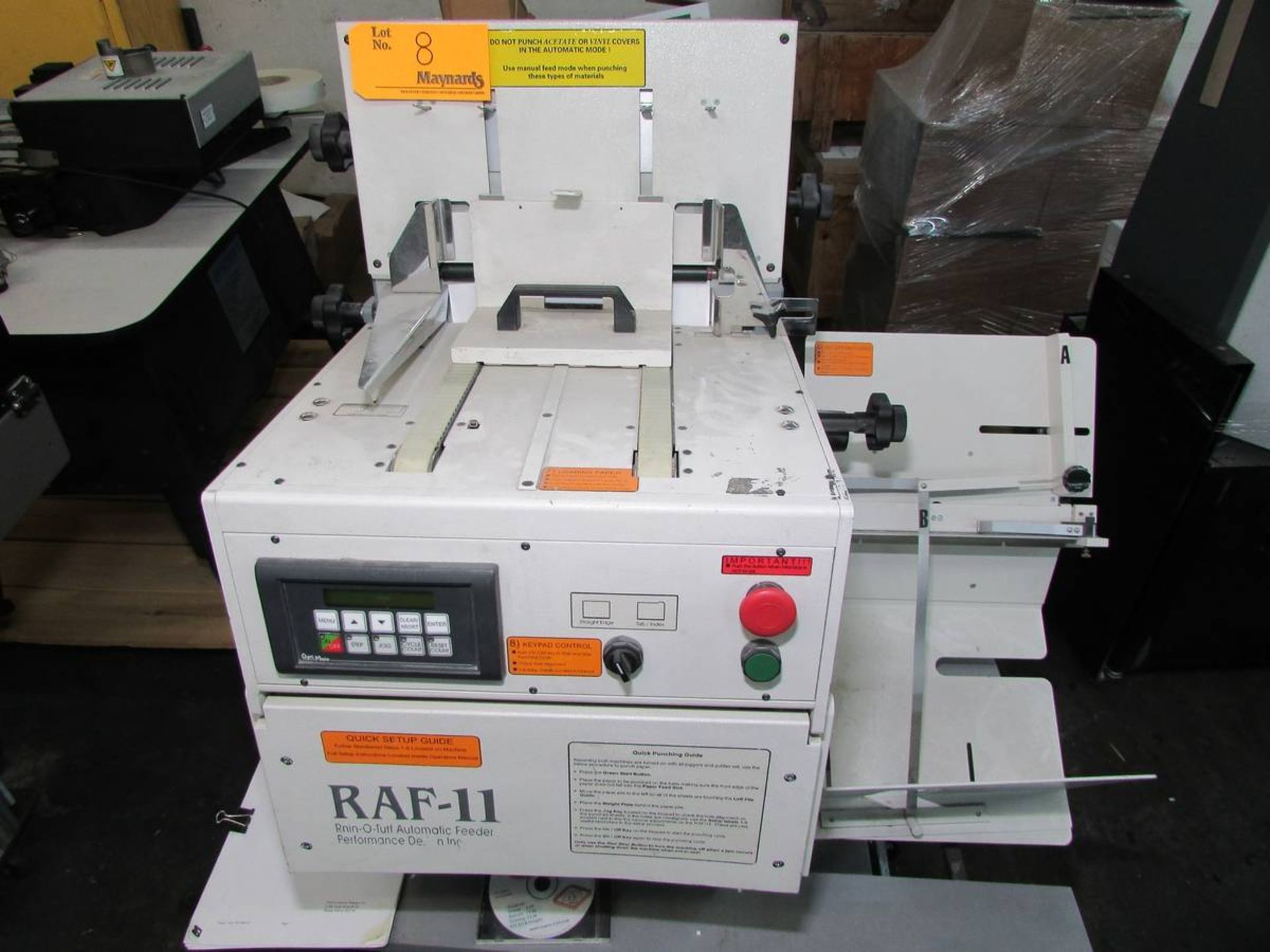 Rhin-O-Tuff RAF-11 Automatic Paper Punch / Stacker - Image 3 of 12