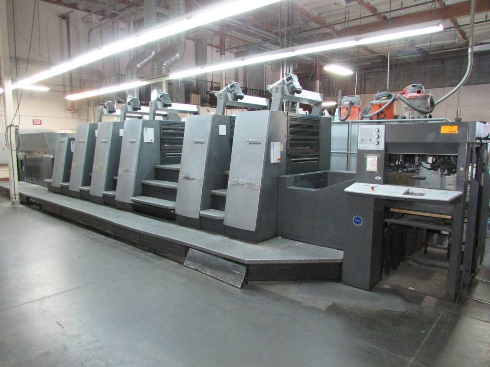 2005 Heidelberg Speedmaster CD 74-5-P3+L-F 5-Color 23" x 29" Offset Perfector w/ Coater