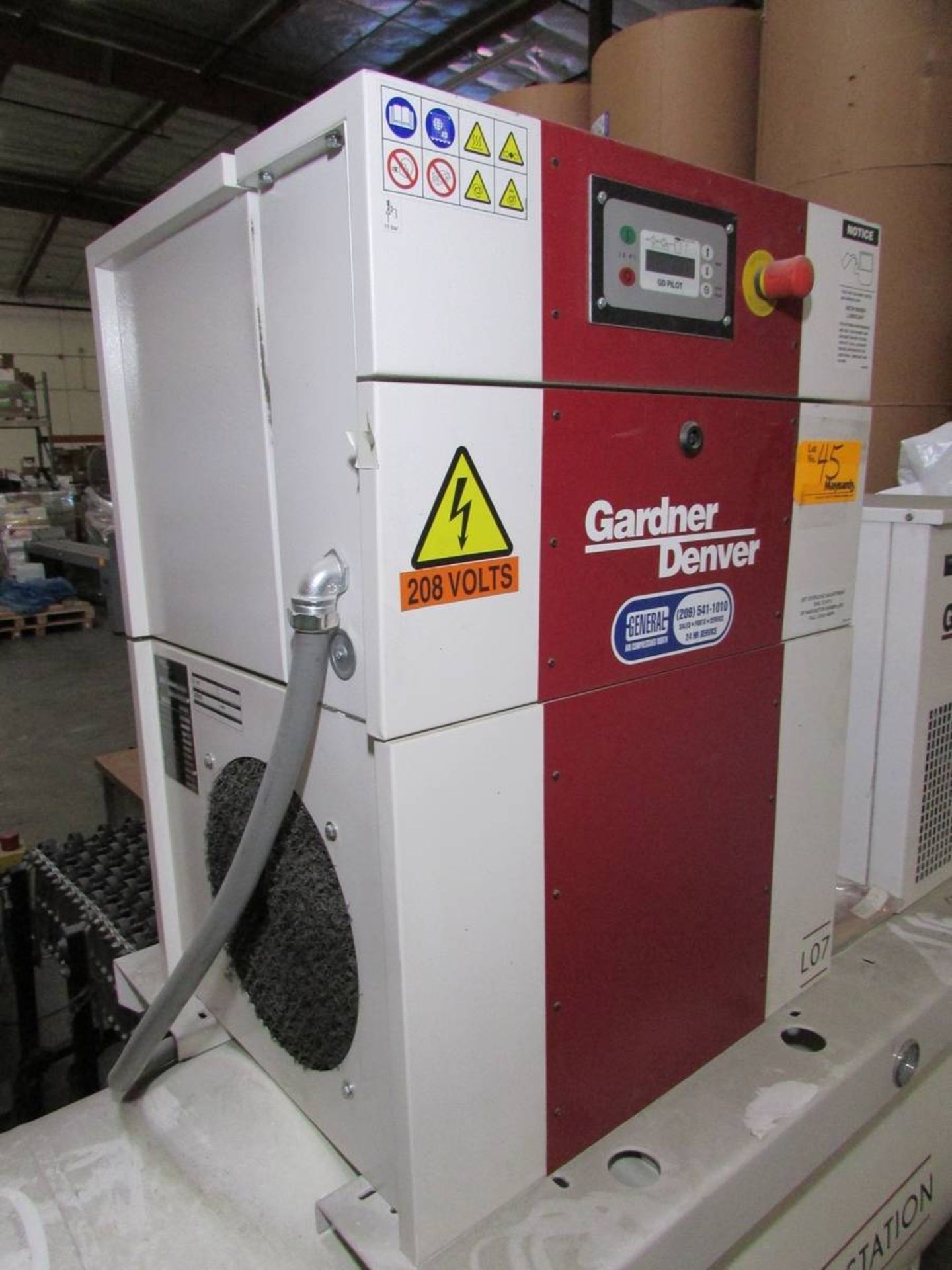 2019 Gardner Denver L7-11D 10HP Horizontal Tank Mounted Air Compressor - Image 4 of 15