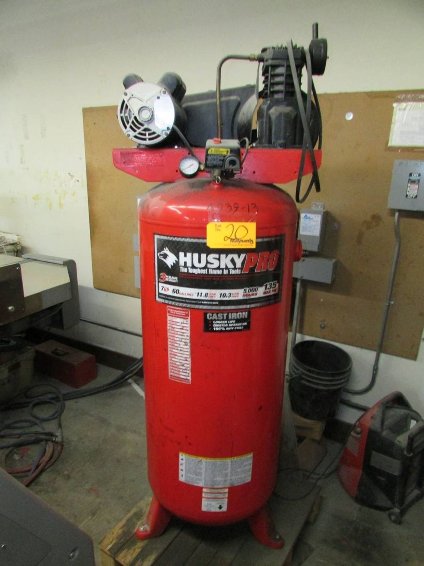 Husky VT631402AJ 3 HP Vertical Tank Mounted Air Compressor - Image 2 of 5