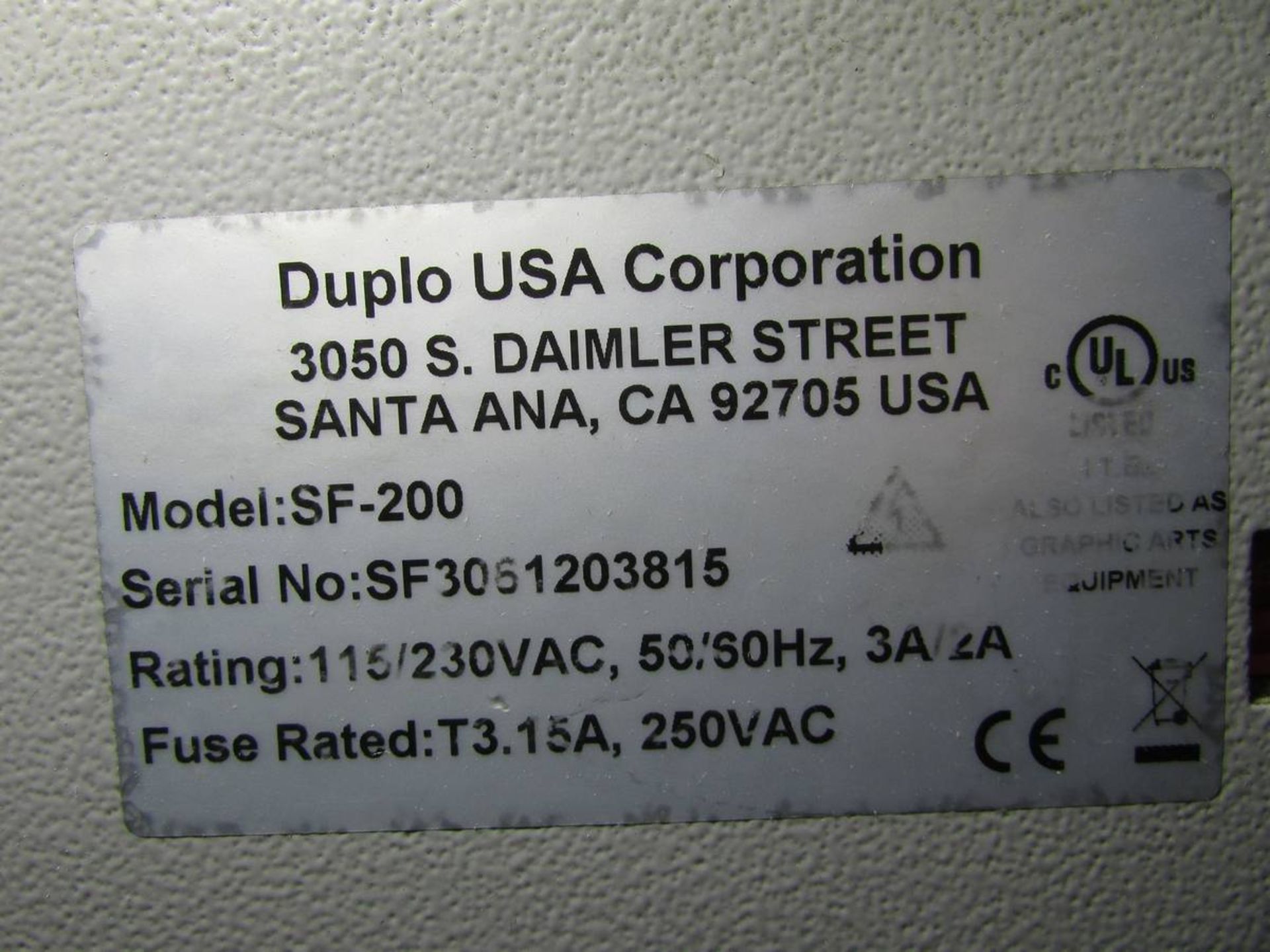 Duplo Ultra 200A Ultraviolet Document Coater - Image 13 of 15