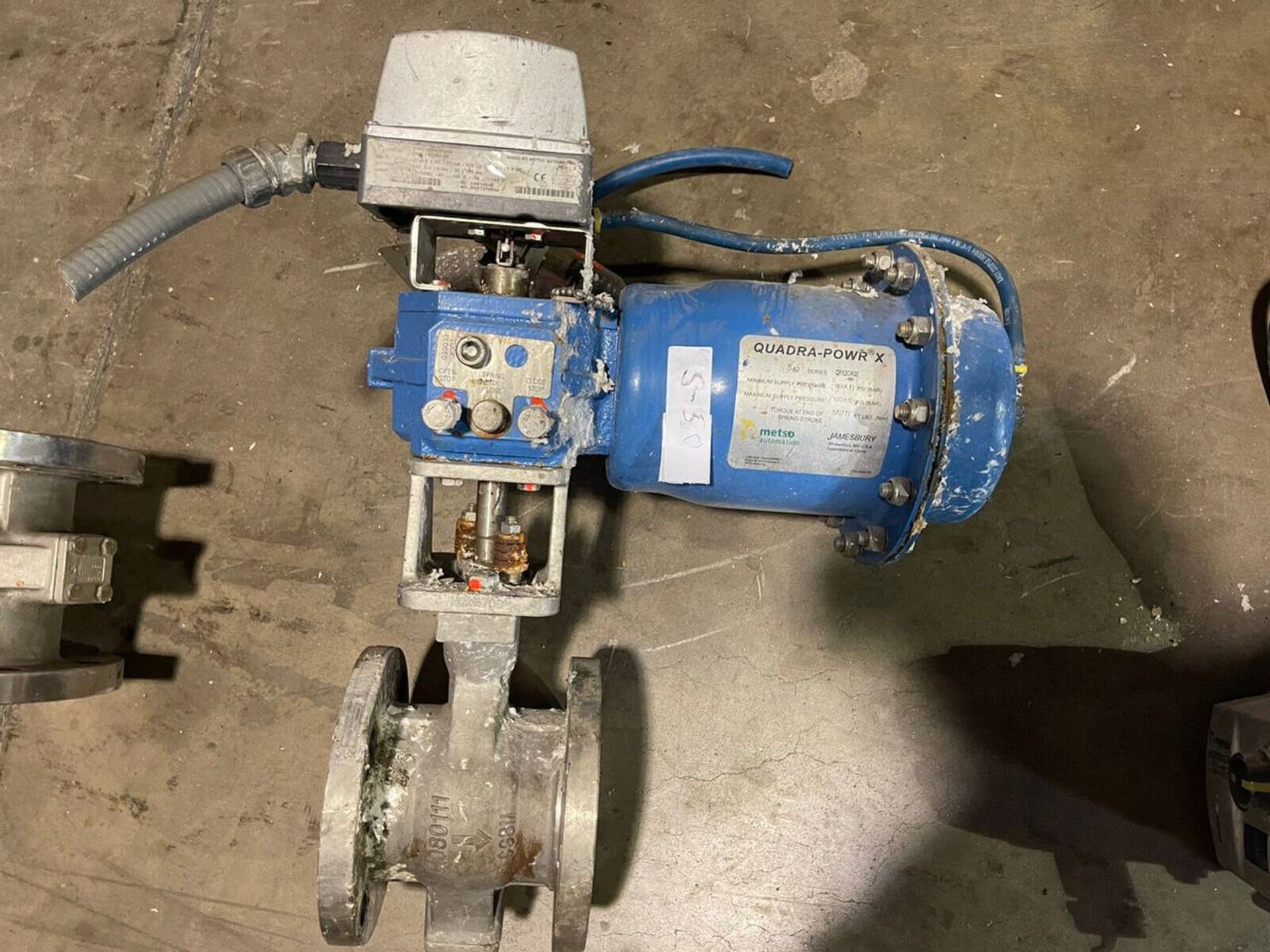 JAMESBURY QUADRA-POWR X 4" METSO QPX2C/K20 100PSI V-BALL VALVE NELES