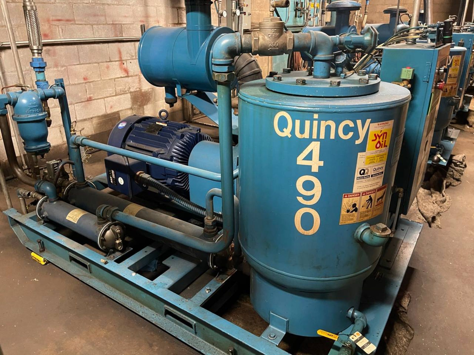 QUINCY 490 100 HP ROTARY SCREW AIR COMPRESSOR - Image 2 of 4