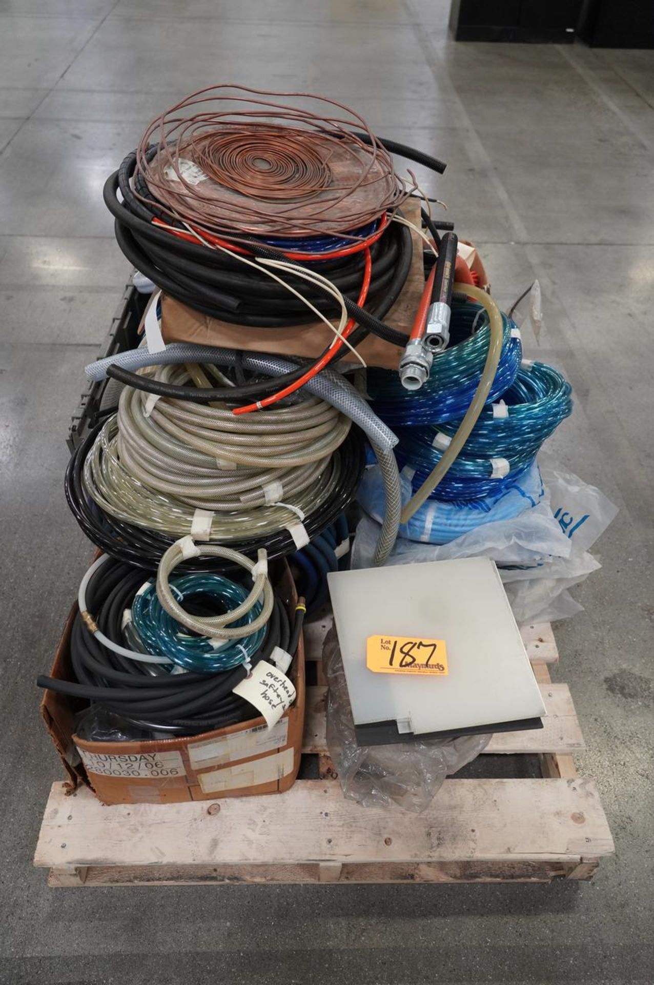 (1) Skid of Assorted Air Hoses and Copper Lines