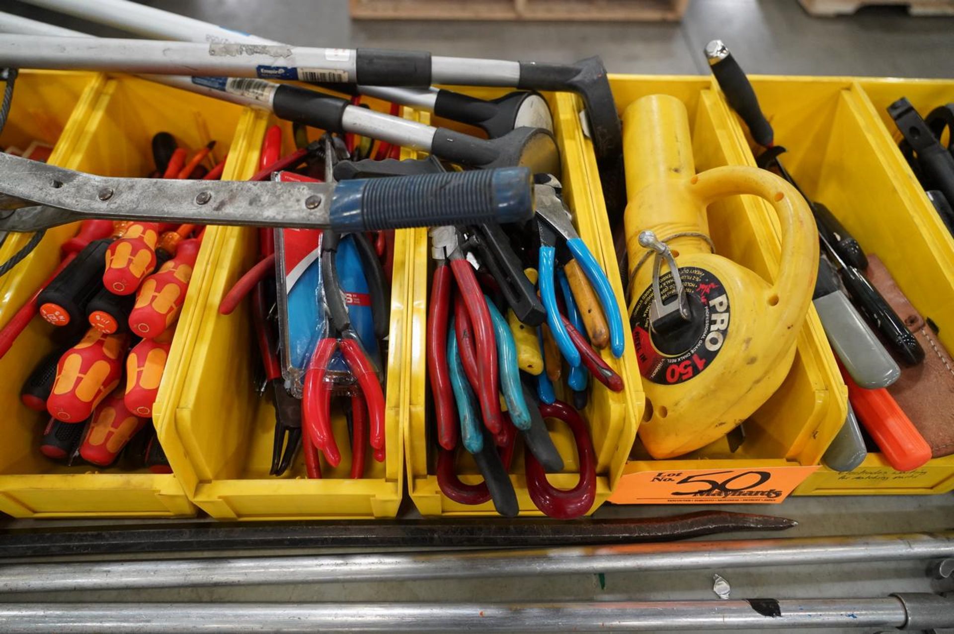 Assorted Hand Tools in (11) Totes on Table - Image 4 of 7