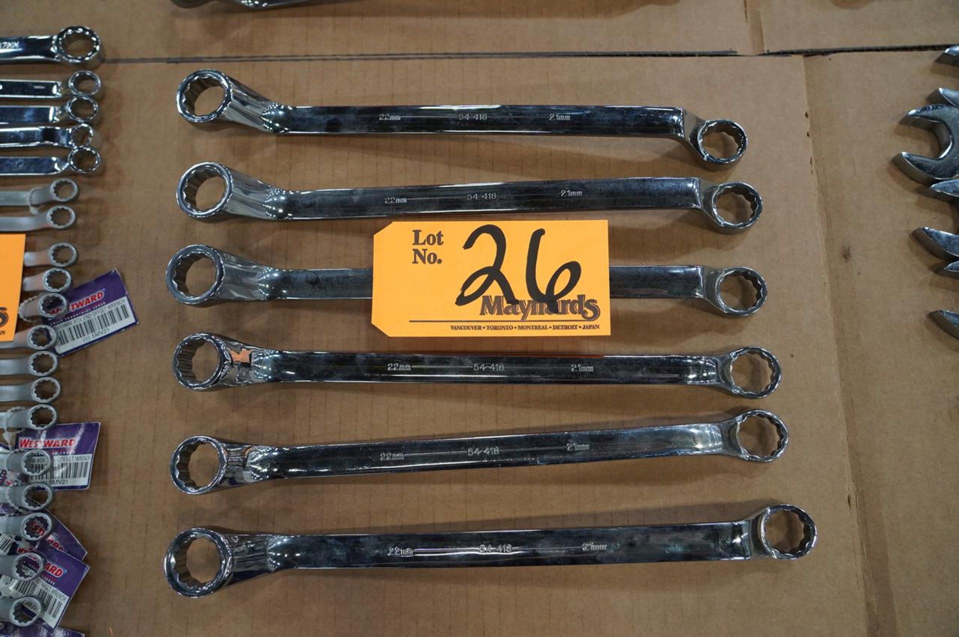 (6) 22 mm Box End Wrenches