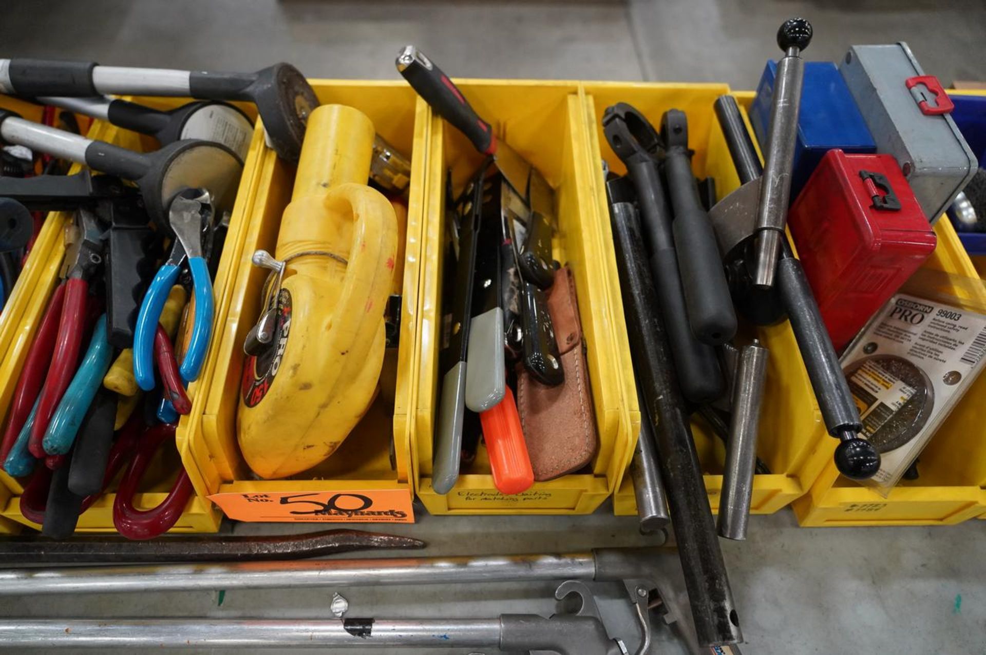 Assorted Hand Tools in (11) Totes on Table - Image 3 of 7