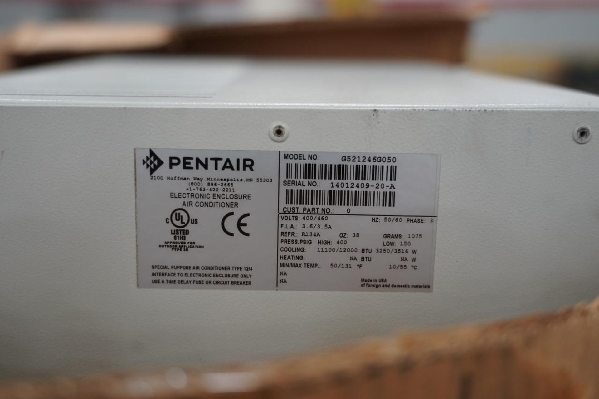 Rittal/Pentair (2) Pentair Electronic Enclosure Air Conditioners, - Image 4 of 10