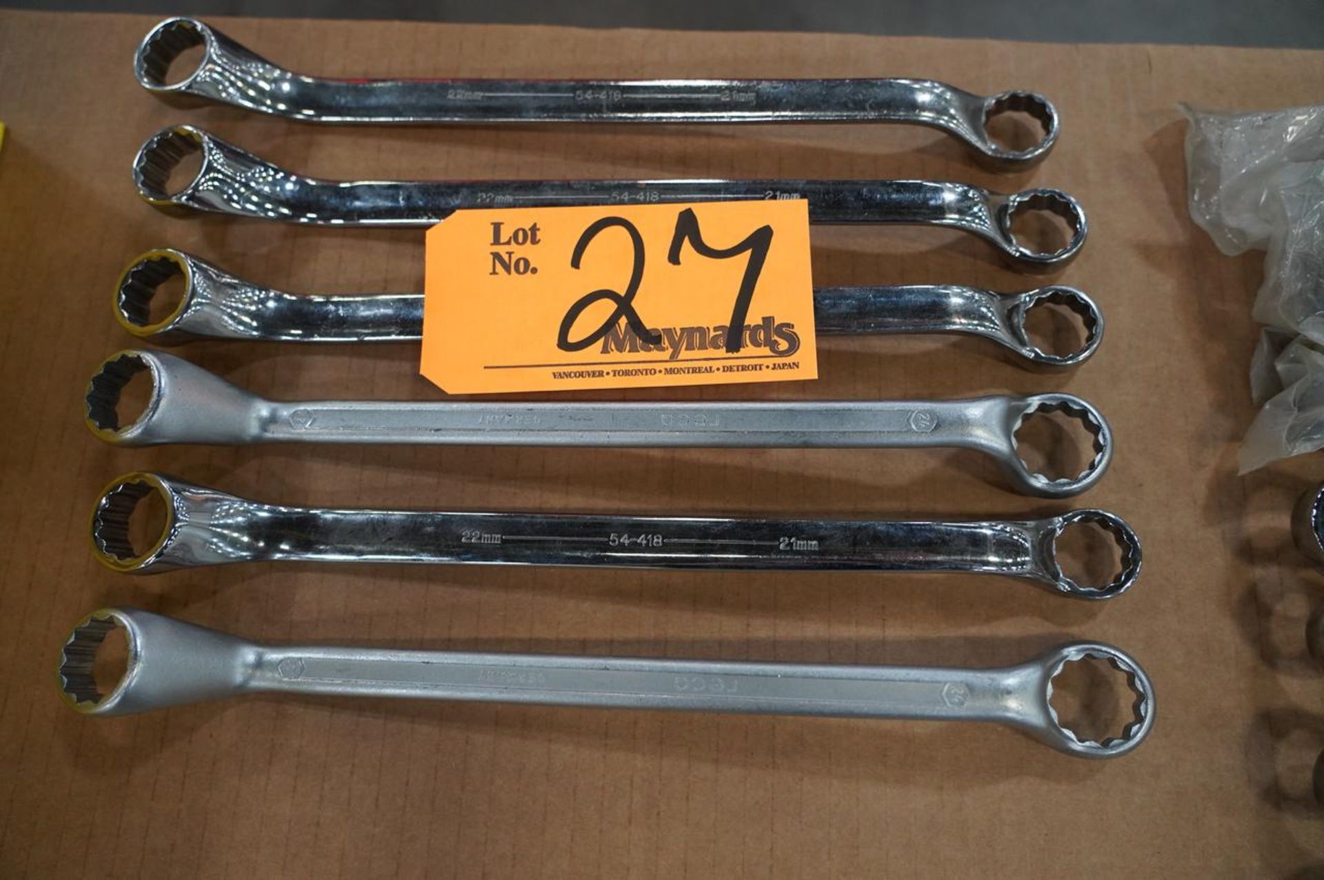 (6) 21 / 22 mm Box End Wrenches