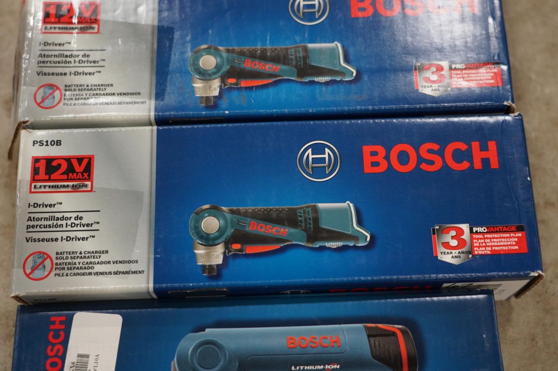 Bosch (3) Cordless I-Drivers and (2) Flashlights - Image 2 of 3
