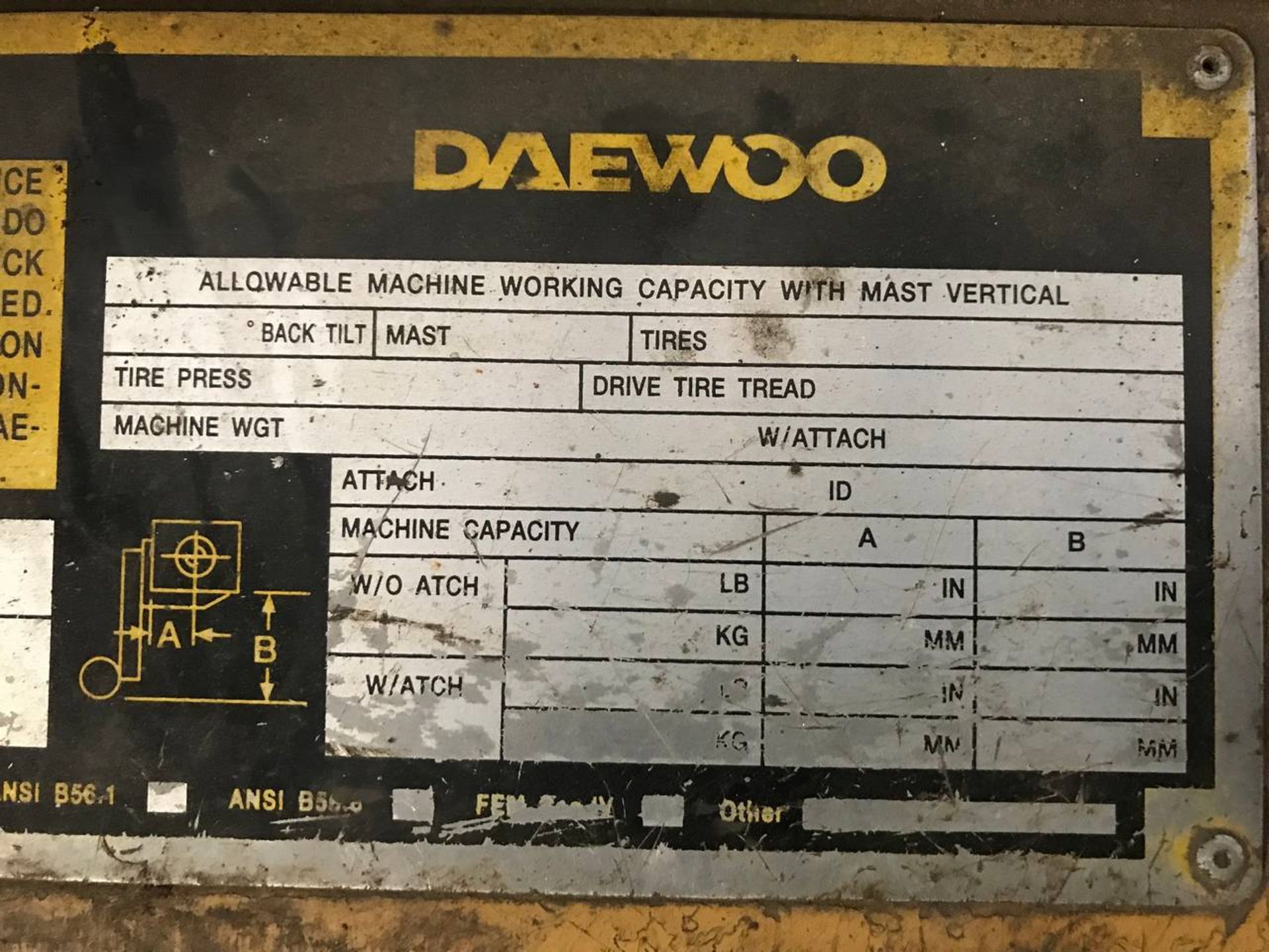 1996 Daewoo GC25S-2 5,000 Lb Capacity LP Type Forklift - Image 4 of 10