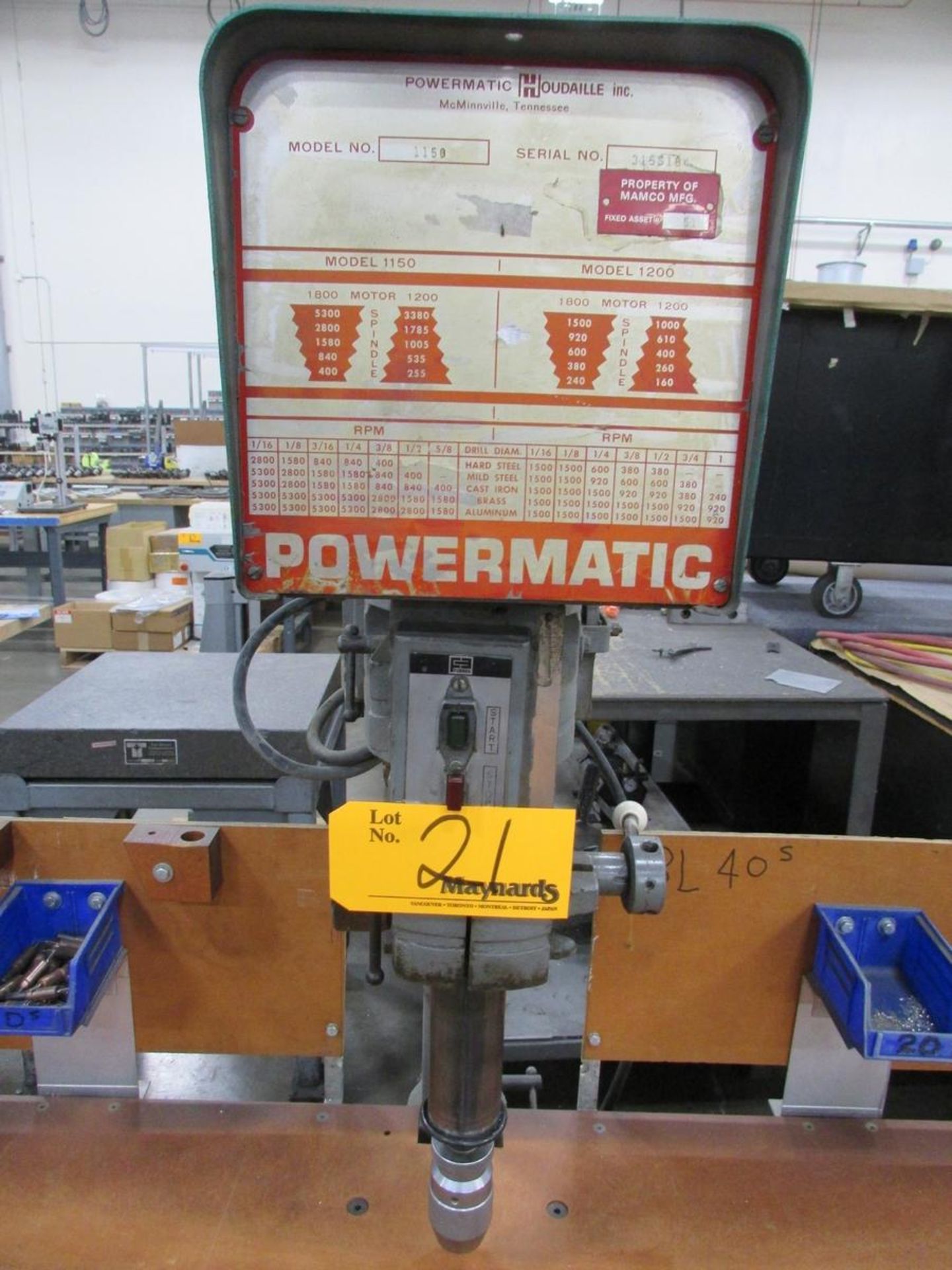 Powermatic 15" Drill Press - Image 4 of 9