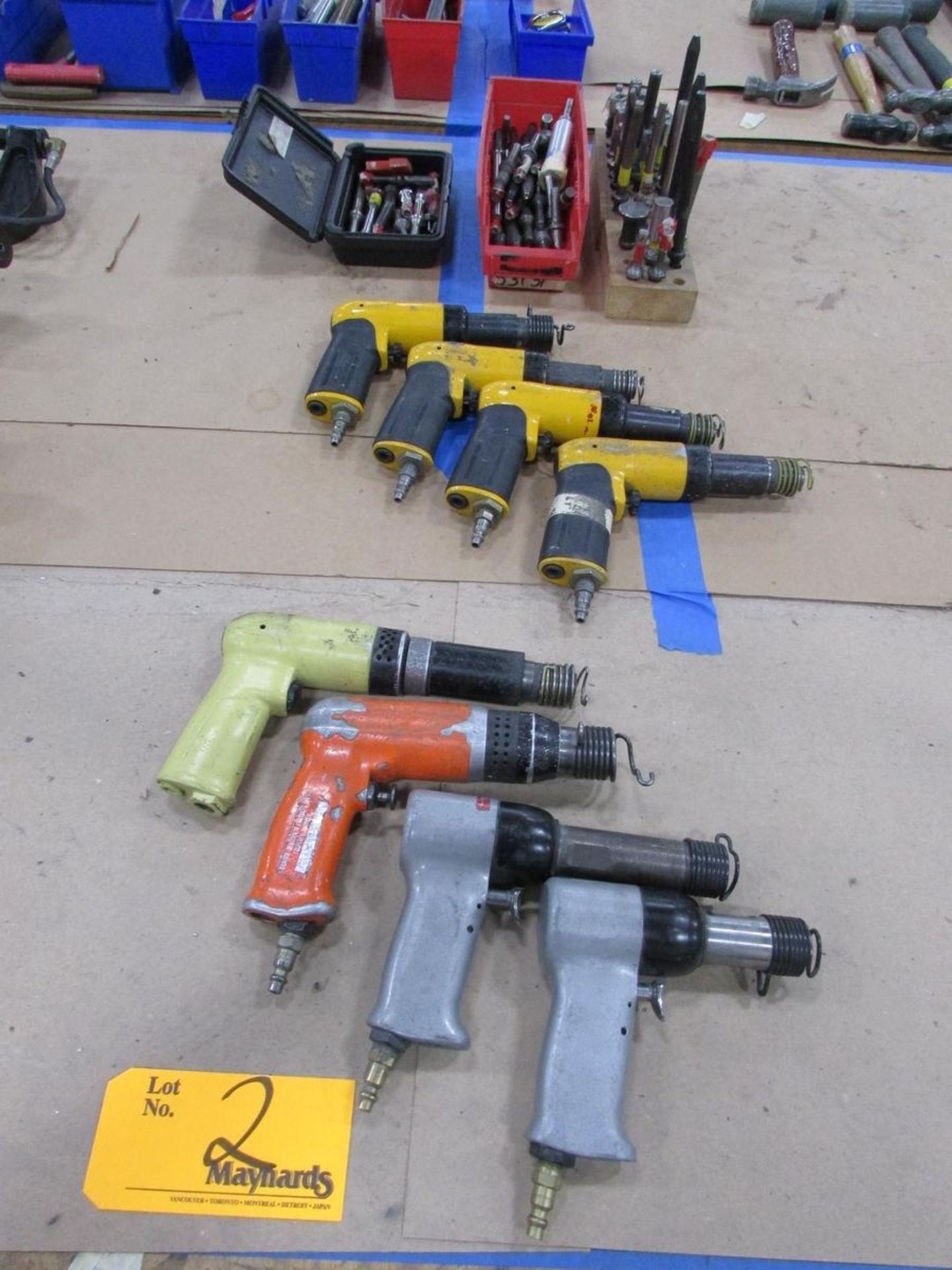 Lot of Assorted Pneumatic Chiselers