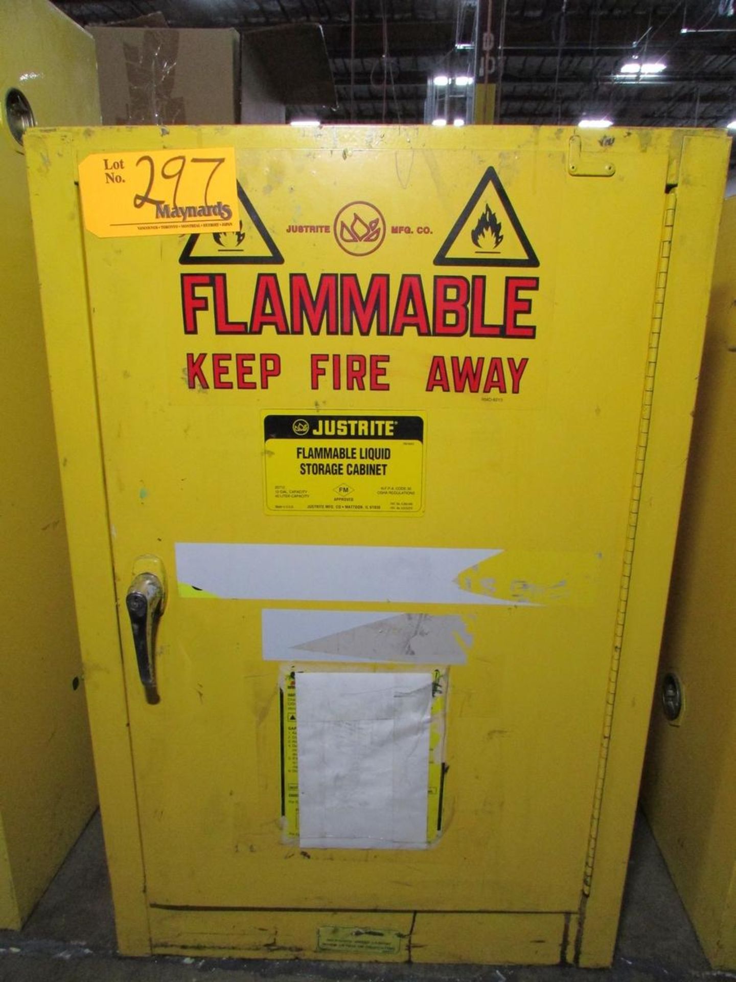 Justrite 12 Gal. Flammable Liquid Storage Cabinet - Image 2 of 4