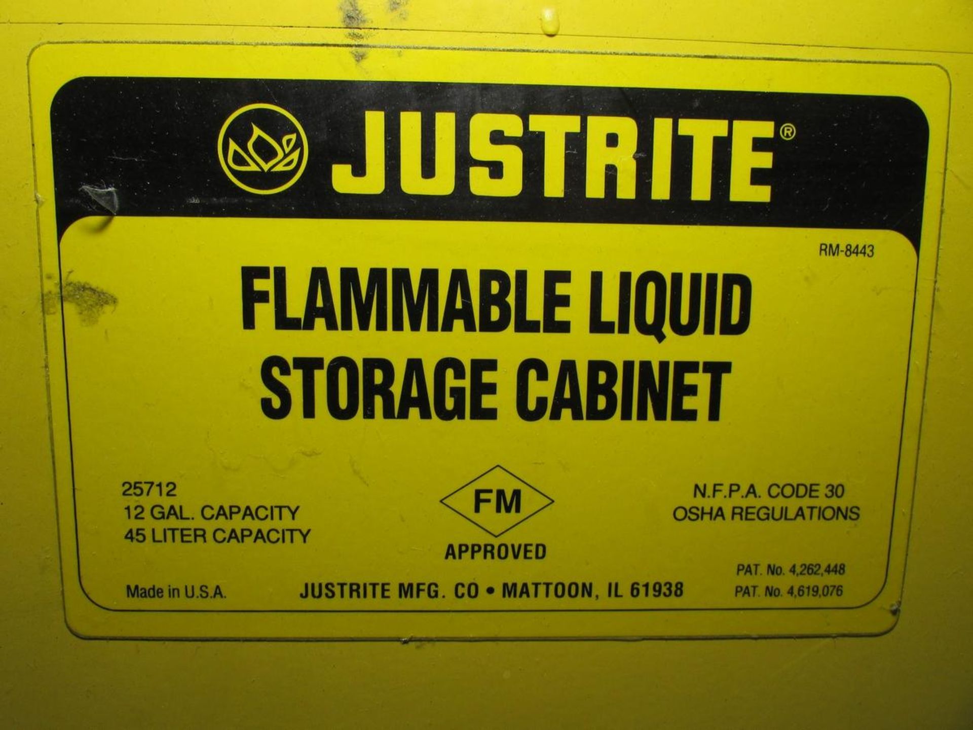 Justrite 12 Gal. Flammable Liquid Storage Cabinet - Image 4 of 4