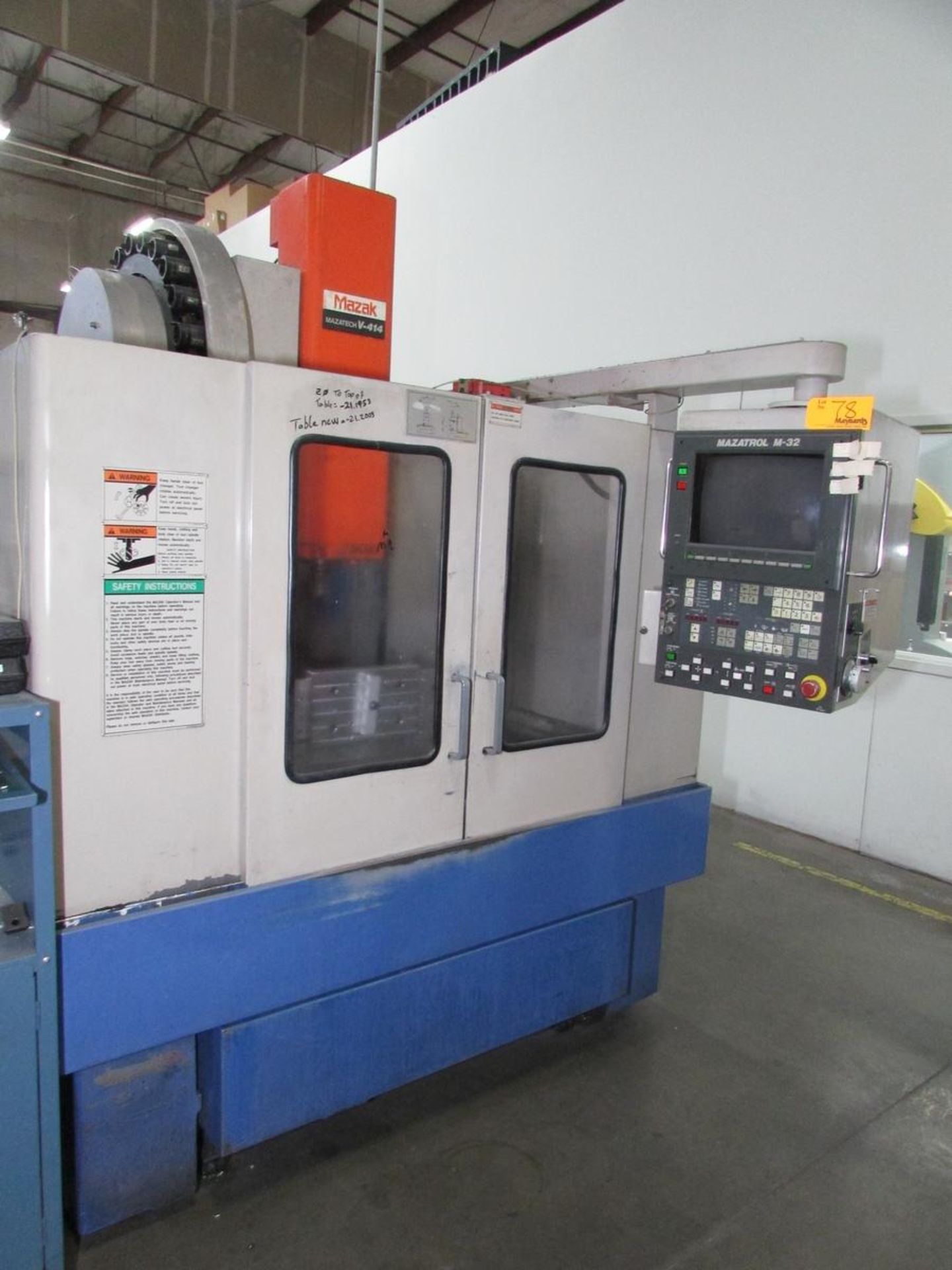 1992 Mazak Mazatech V-414 3-Axis CNC Vertical Maching Center