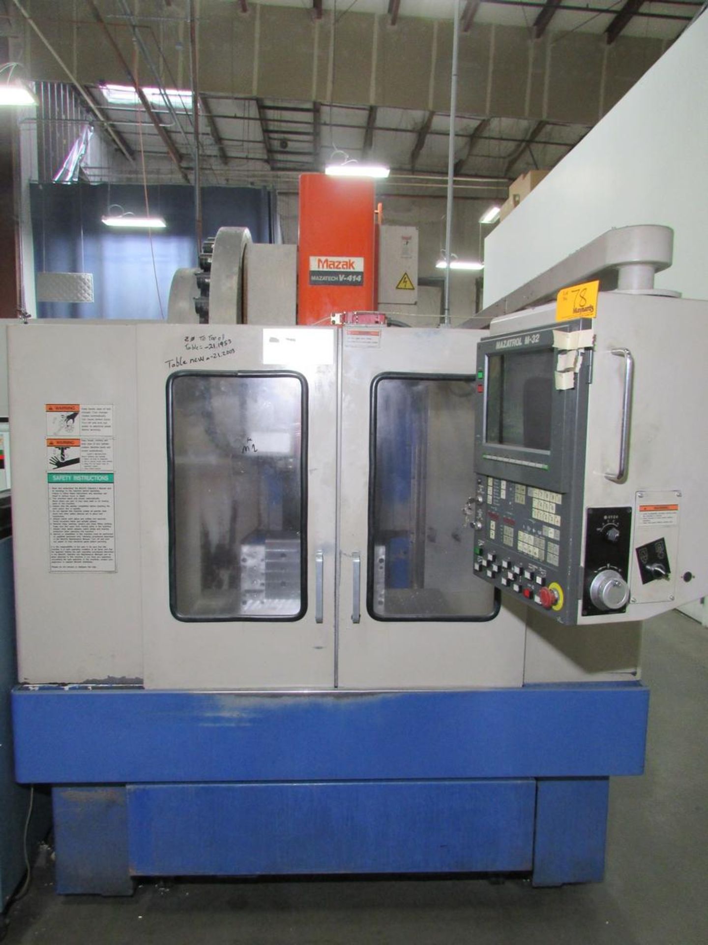 1992 Mazak Mazatech V-414 3-Axis CNC Vertical Maching Center - Image 2 of 21