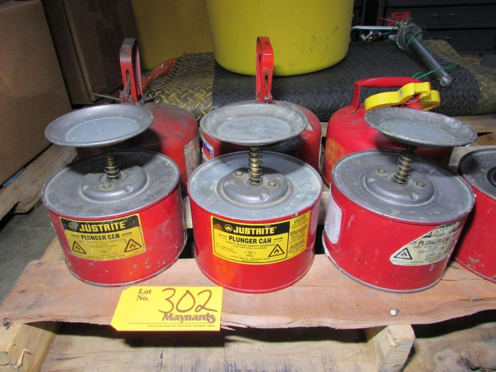 Lot of Plunger Cans, Safety Dispensing Cans, Salvage Drum, etc. - Image 2 of 6