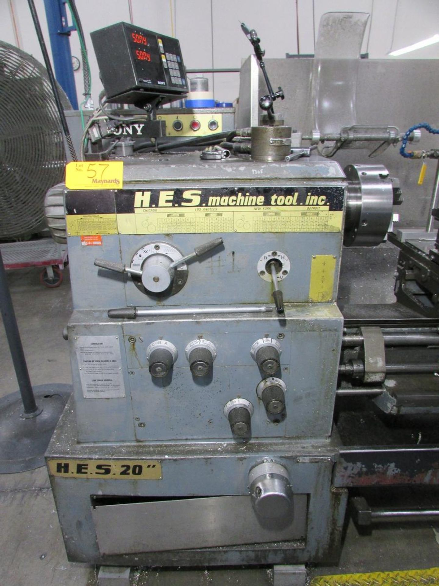 H.E.S Machine Tool Inc. HES 20" Type 550 Engine Lathe - Image 4 of 23