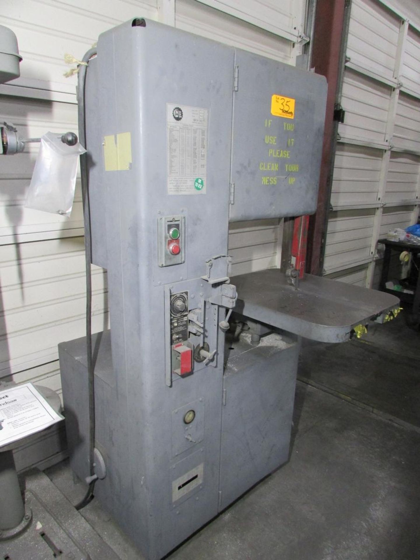 Grob Inc 4V-18 Vertical Bandsaw - Image 6 of 10