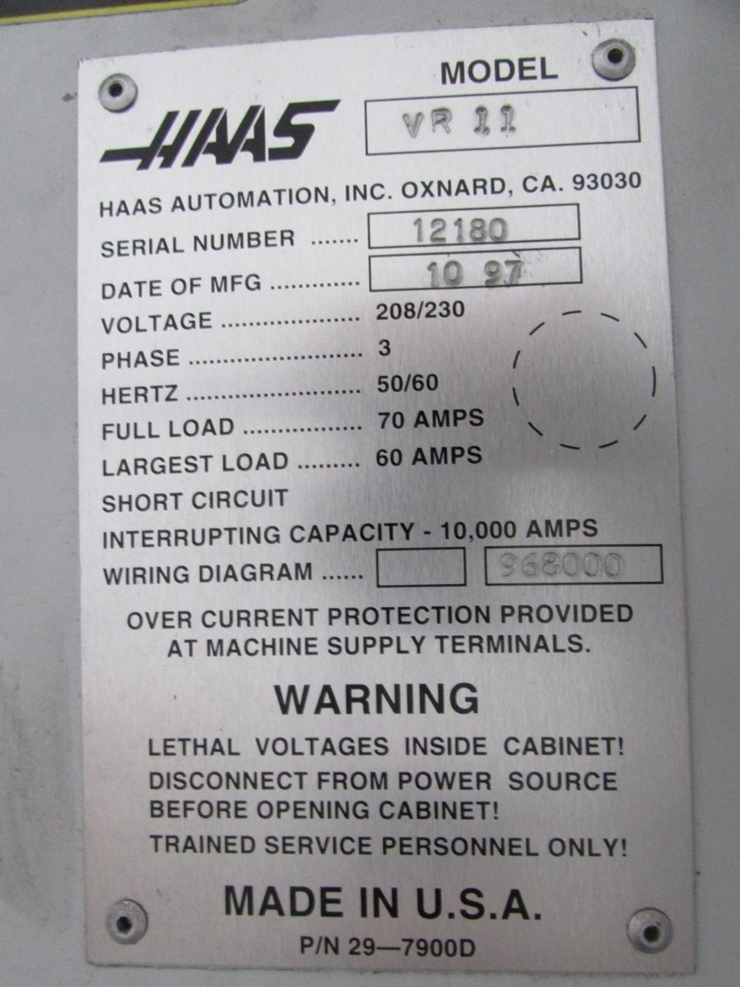 1997 Haas VR-11 5-Axis CNC Vertical Maching Center - Image 30 of 30