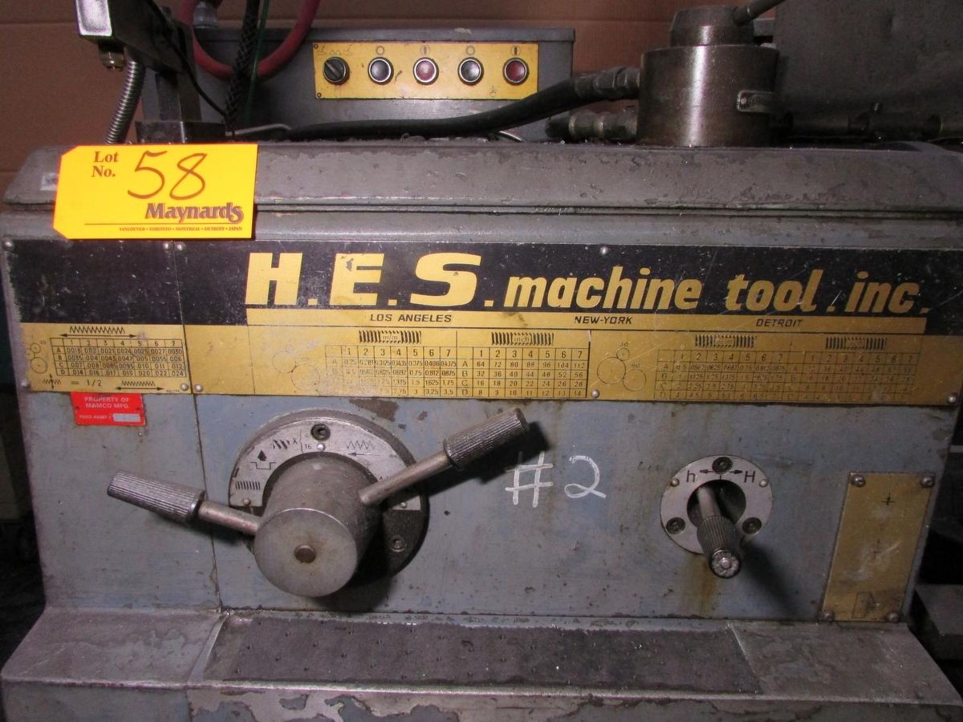 H.E.S Machine Tool Inc. HES 20" Type 550 Engine Lathe - Image 7 of 20