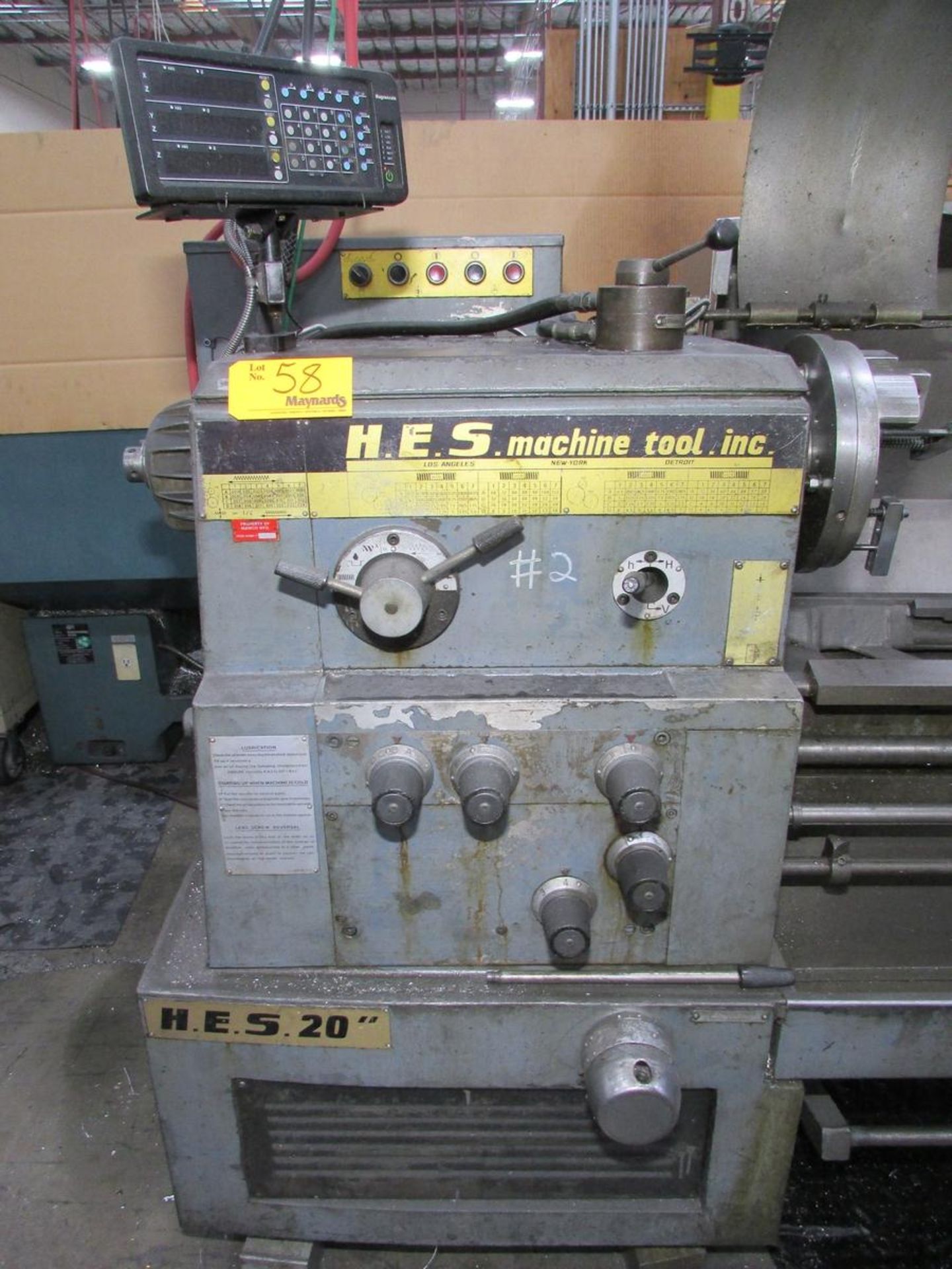 H.E.S Machine Tool Inc. HES 20" Type 550 Engine Lathe - Image 4 of 20