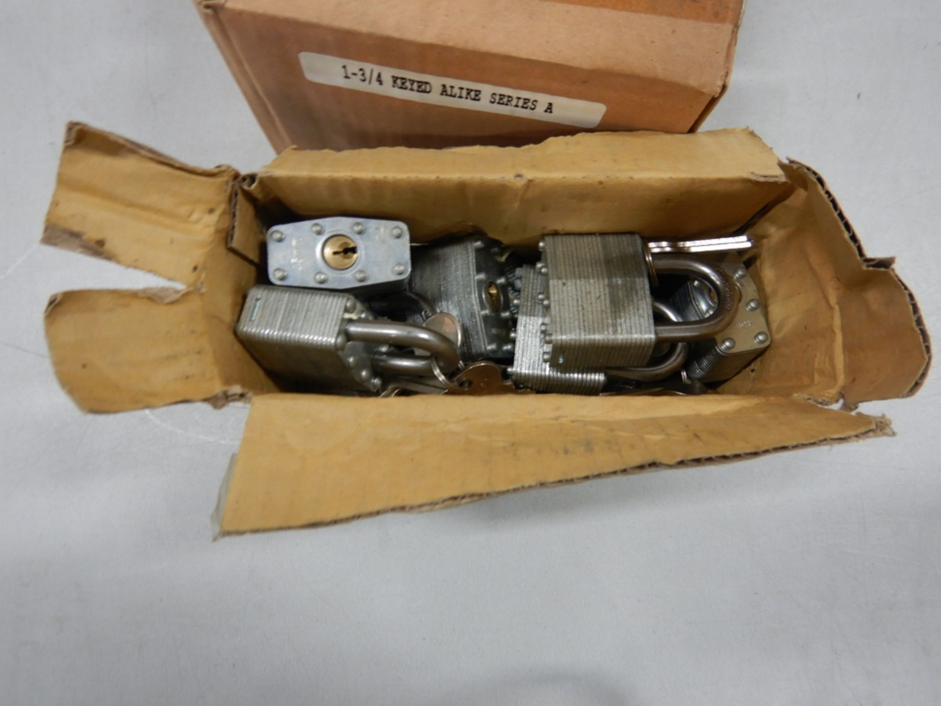 3-BOXES OF 1.75IN KEYED ALIKE HARDENED STEEL PADLOCKS