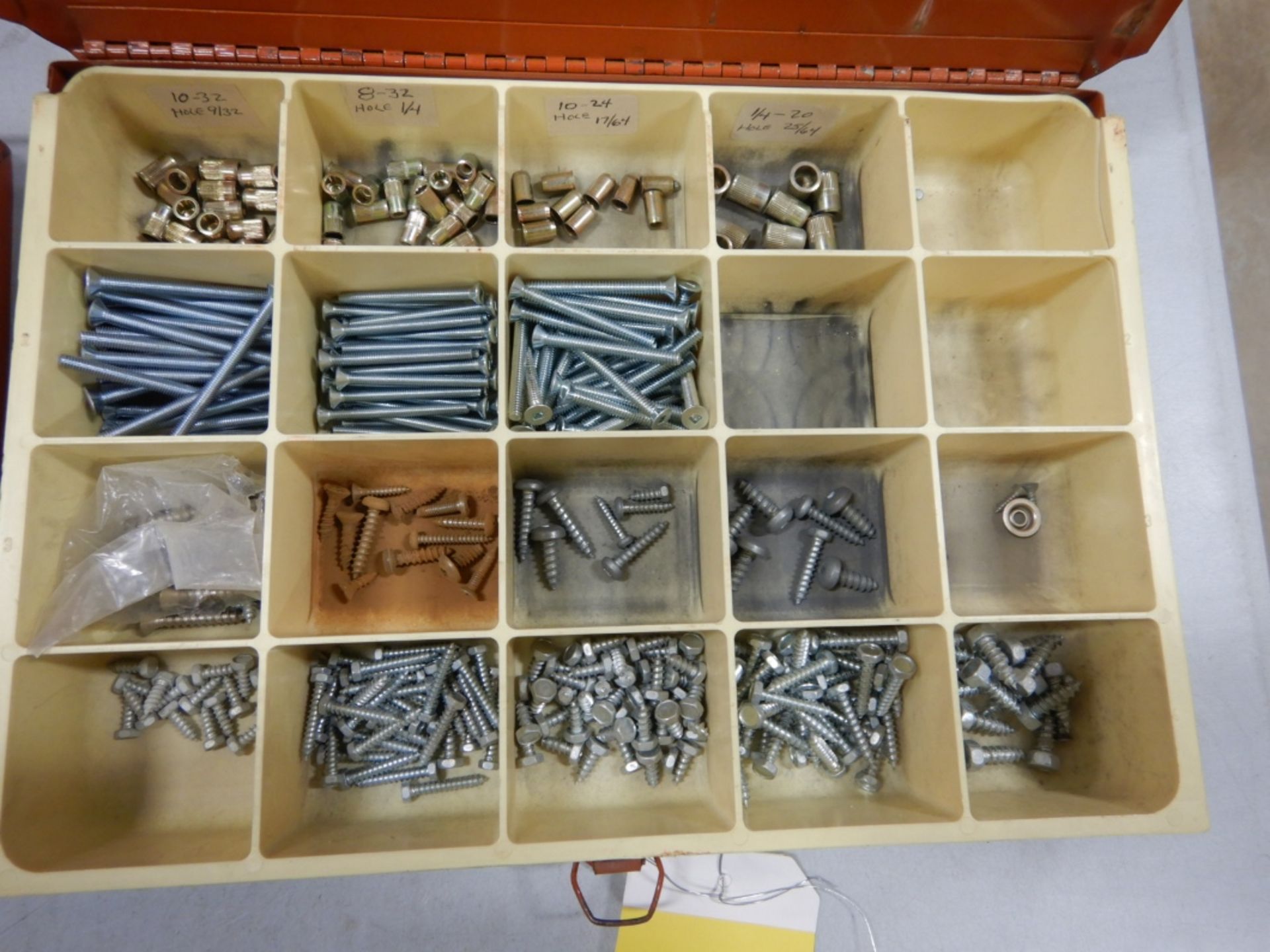 2-HARDWARE ASSORTMENT TRAYS W/ ASSORTED SCREW, MACHINE SCREW, NUT INSERTS, ETC. - Image 2 of 3