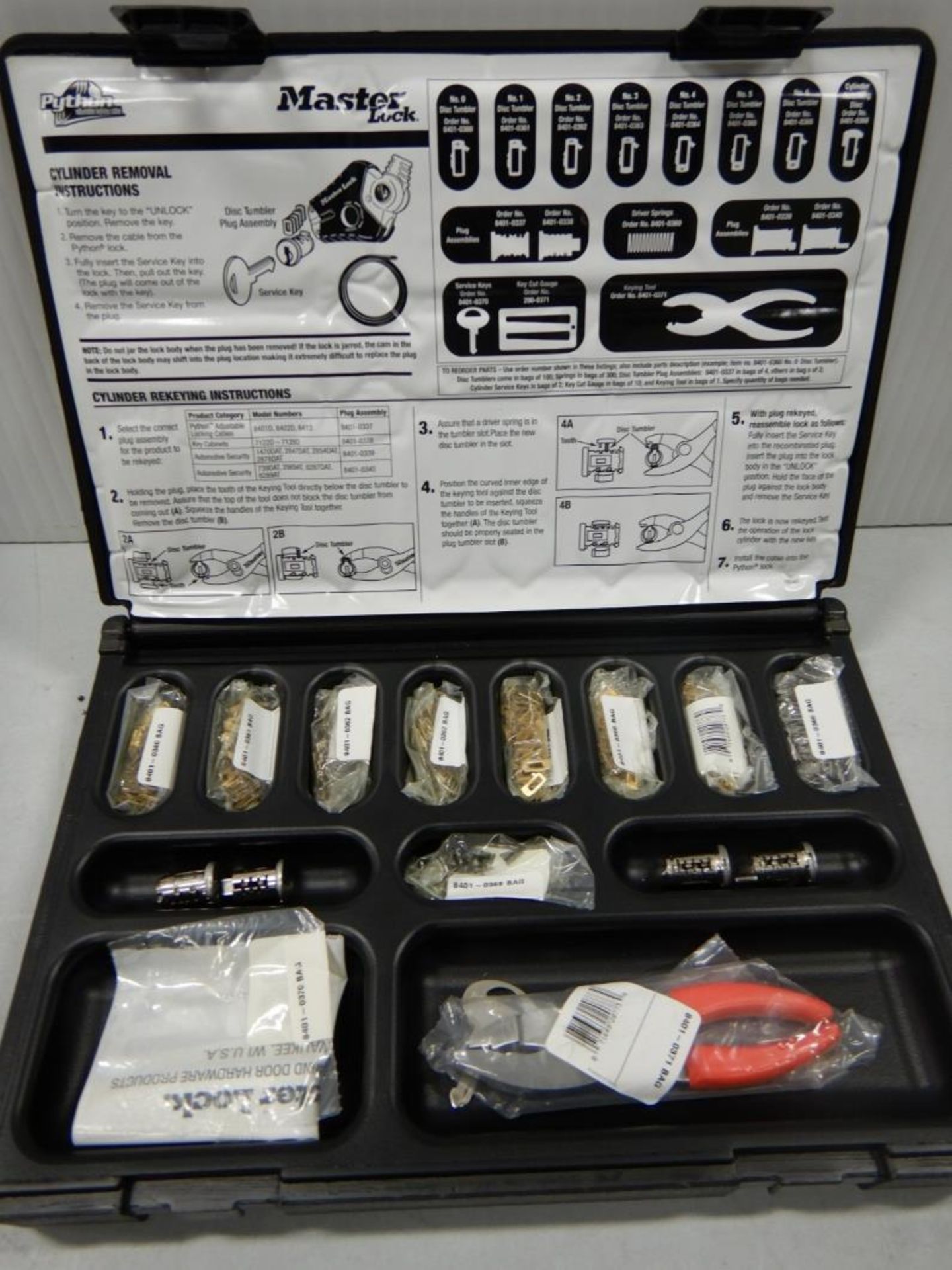 MASTERLOCK PYTHON 8491 REKEYING PARTS KIT - Image 2 of 4