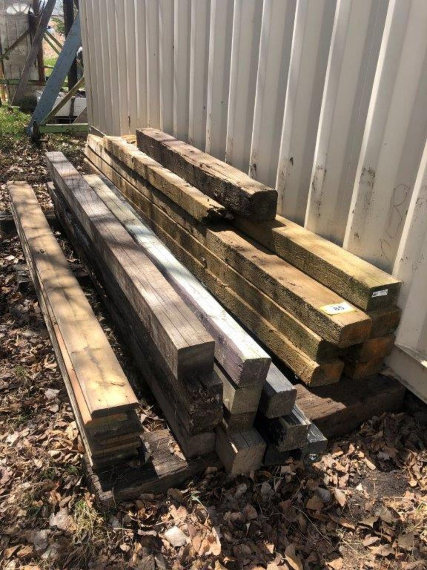 L/O TREATED 6-4"X6"X12FT, 10-4"X4"X8FT, AND ASSORTED LUMBER - Image 2 of 2