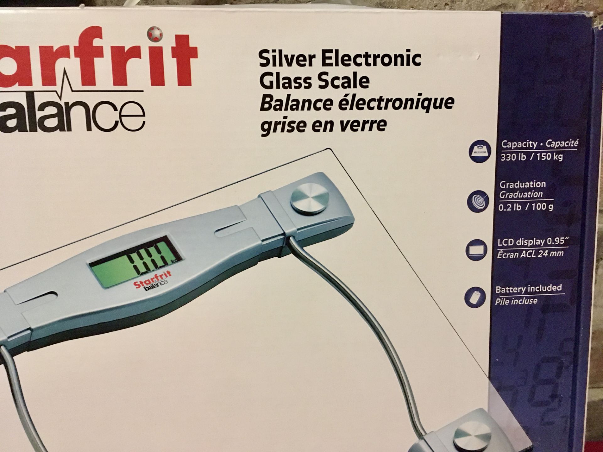 STARFRIT SILVER ELECTRONIC GLASS SCALE - Image 2 of 2