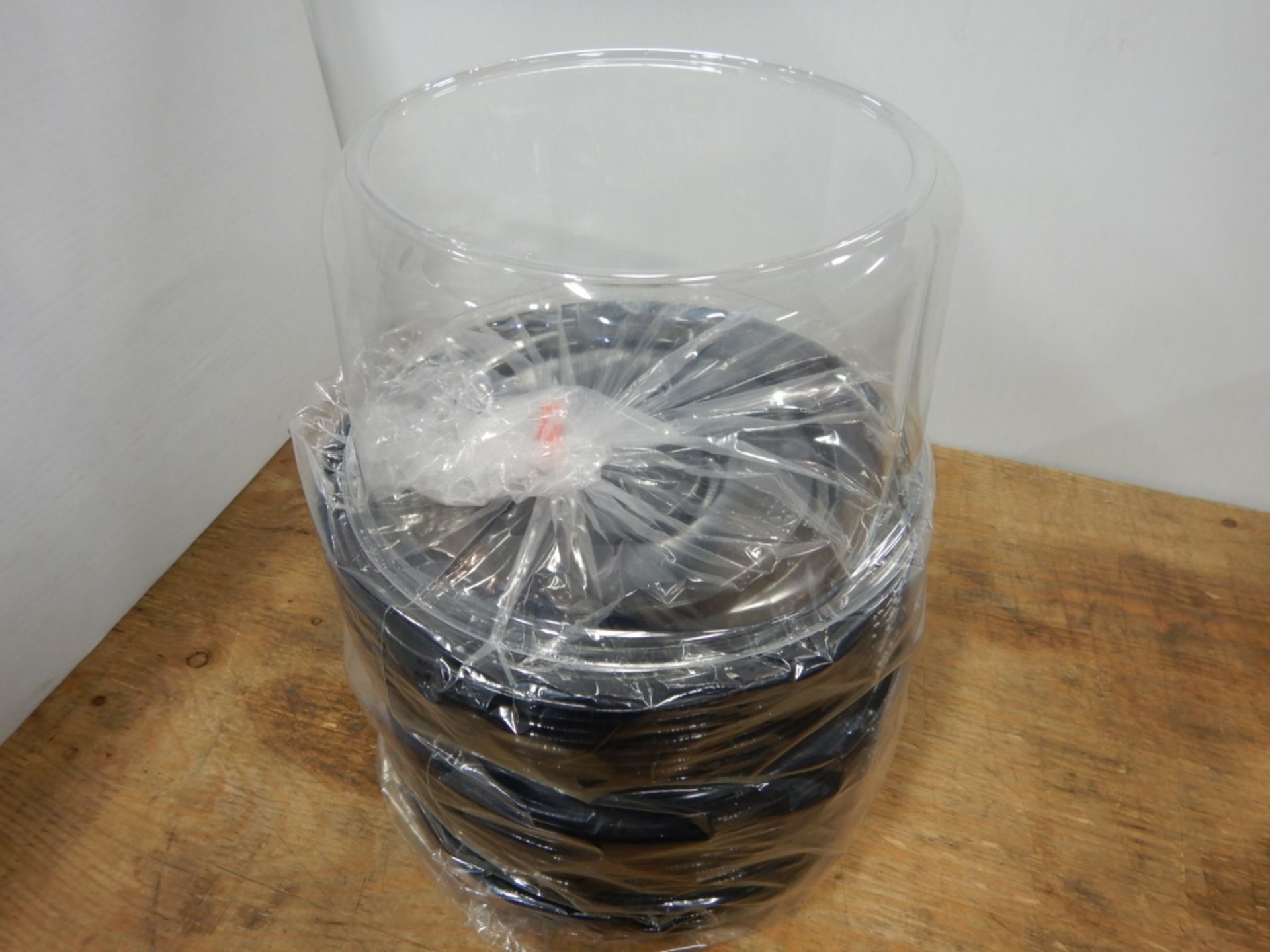 L/O 9" CLEAR CAKE COVERS AND BASES, FOIL WARE, 16" SOUP BOWLS & LIDS, COFFEE CUPS AND LIDS, ETC - Image 2 of 5