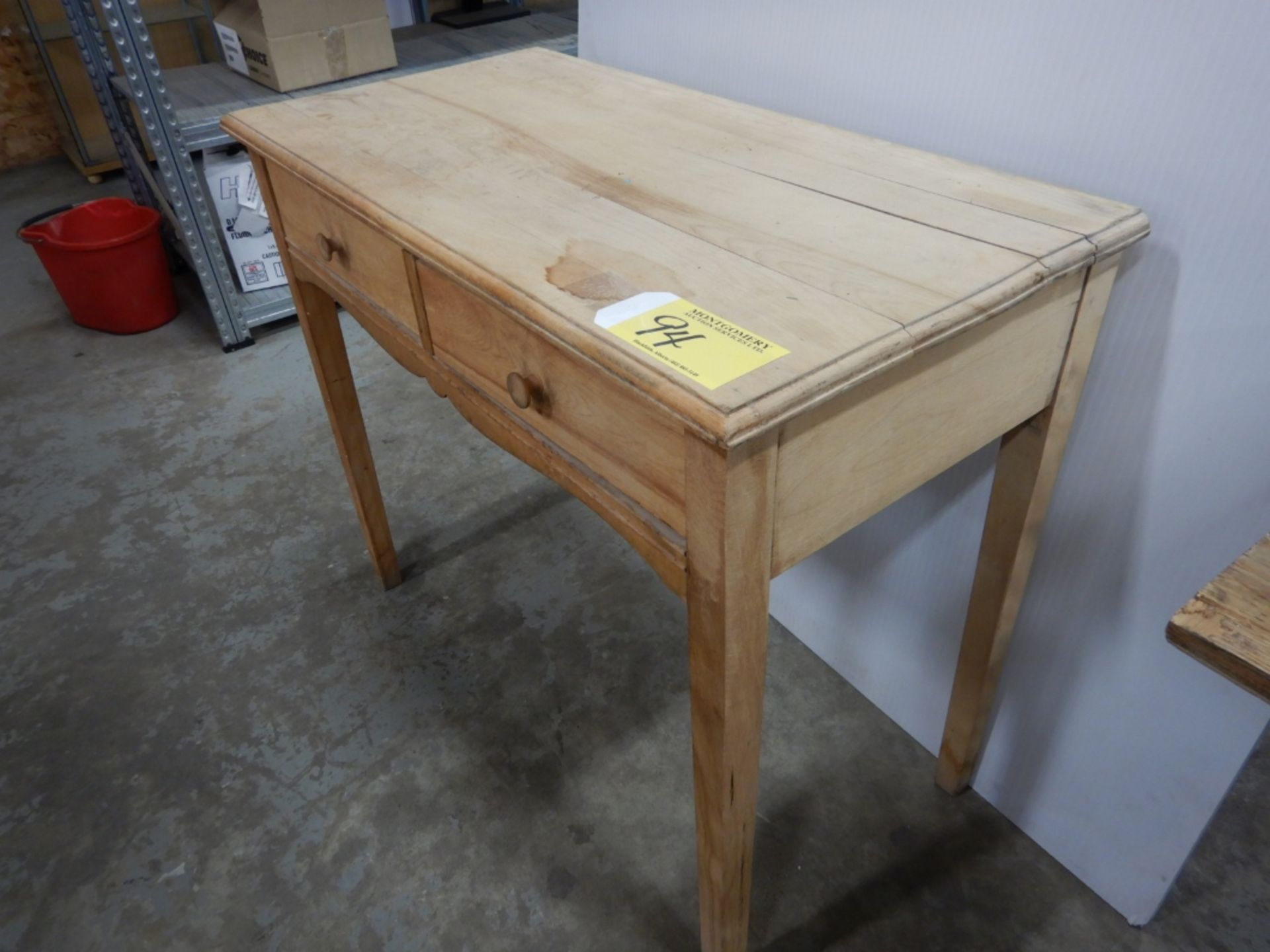 18" X 36" MILLWORK TWO DRAWER TABLE - Image 2 of 6