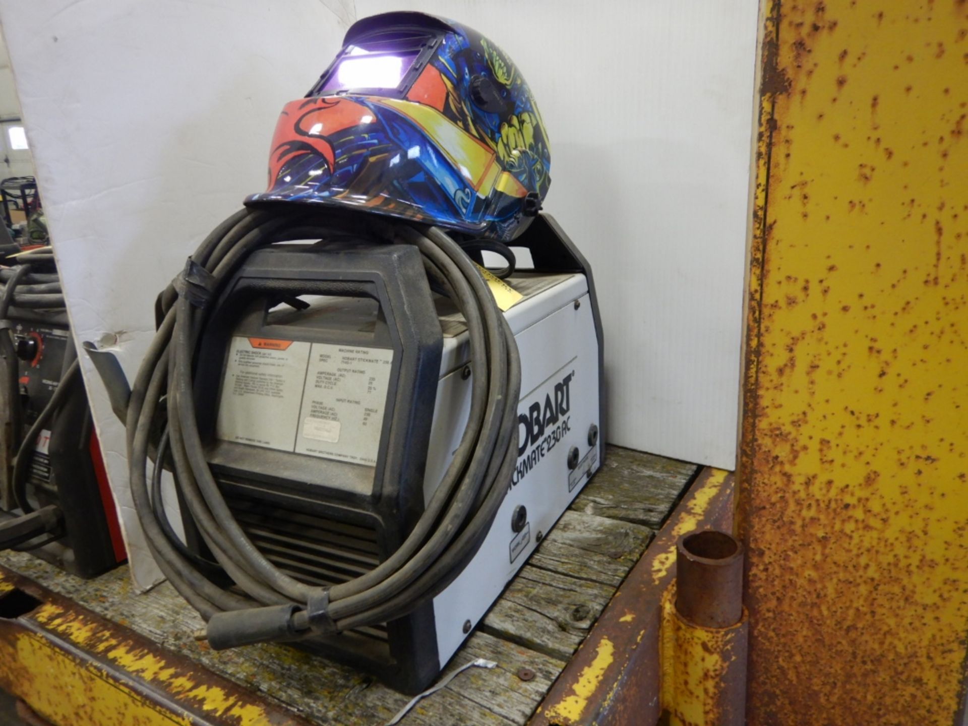 HOBART STICKMATE 230AC ARC WELDING POWER SOURCE S/N 90WS13462 (MISSING STINGER AND CABLE)