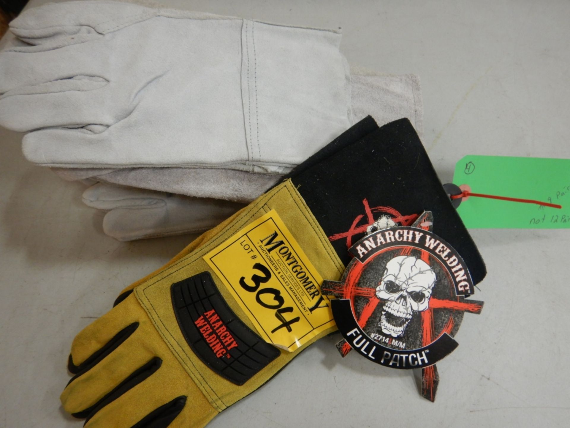 ANARCHY WELDING GLOVES AND 8PR OF LEATHER WELDING GLOVES