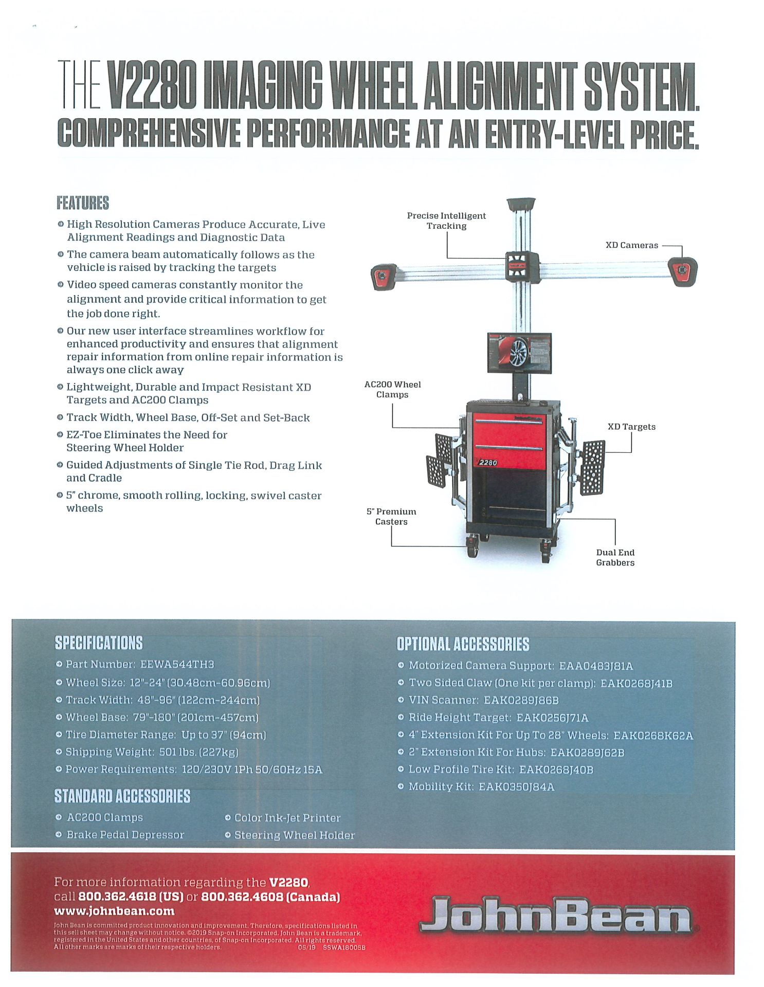 JOHNBEAN V2280 IMAGING ALIGNMENT SYSTEM - USED ONLY A COUPLE OF TIMES LIKE NEW - Image 13 of 14