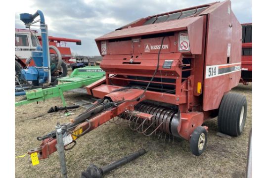 HESSTON 514 ROUND BALER W/ MONITOR & CONTROLLER, S/N R514-00338 - Image 1 of 17